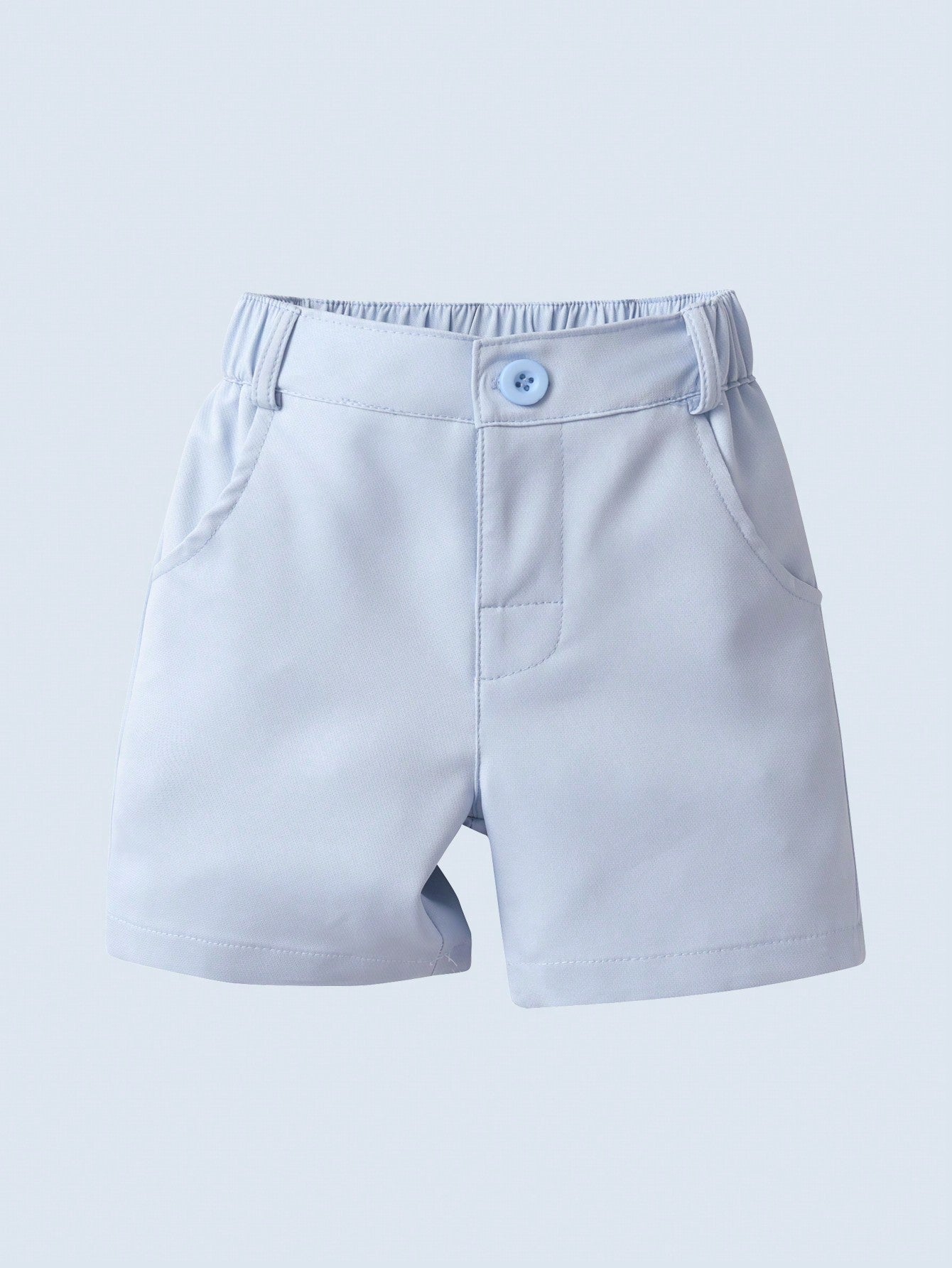 Young Boy Solid Color Simple Casual Shorts, Suitable For Daily Outings, Holidays, Travel, School, Summer