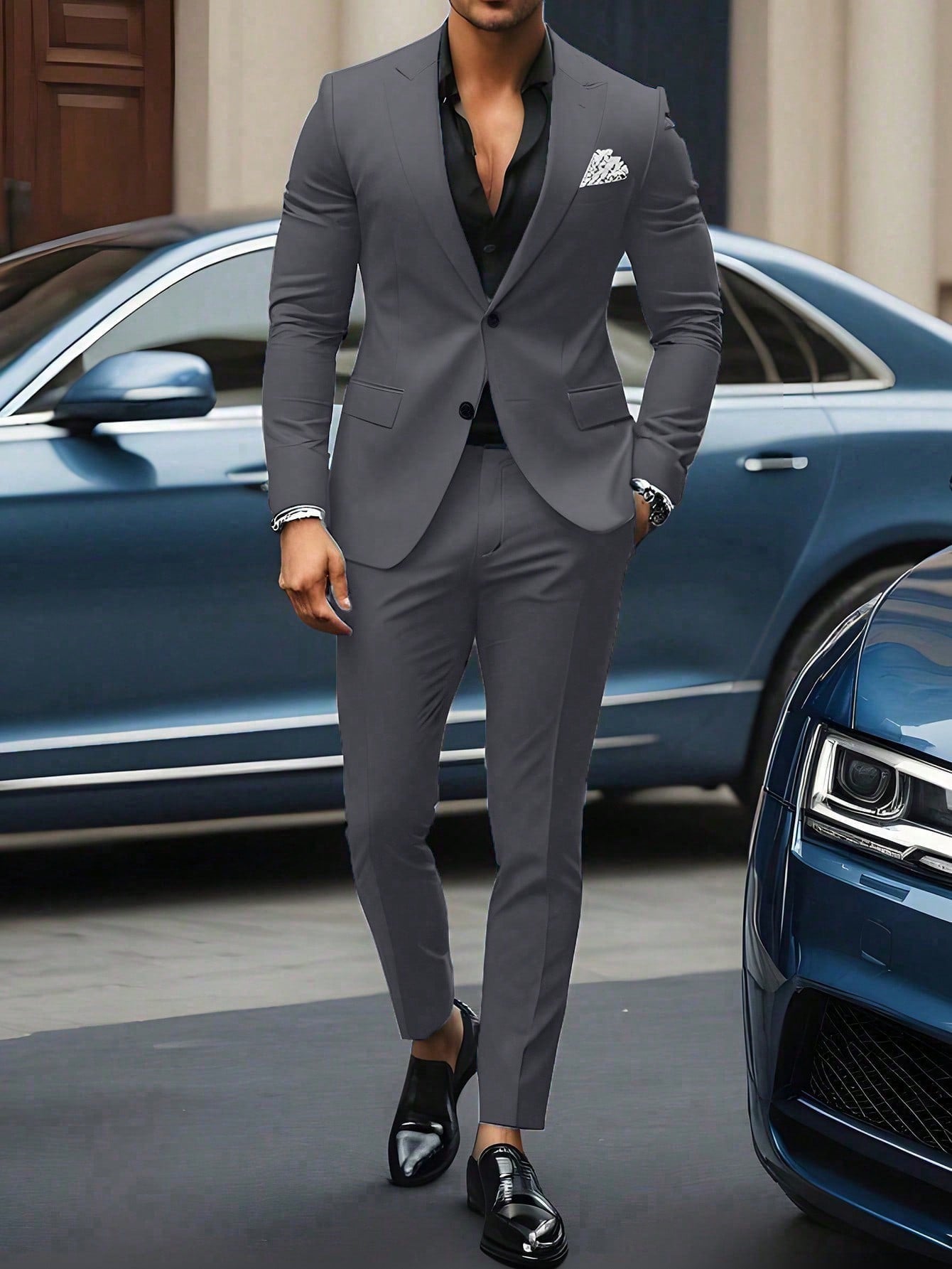 Men Single Breasted Business Casual Suit Is Suitable For Formal Activities