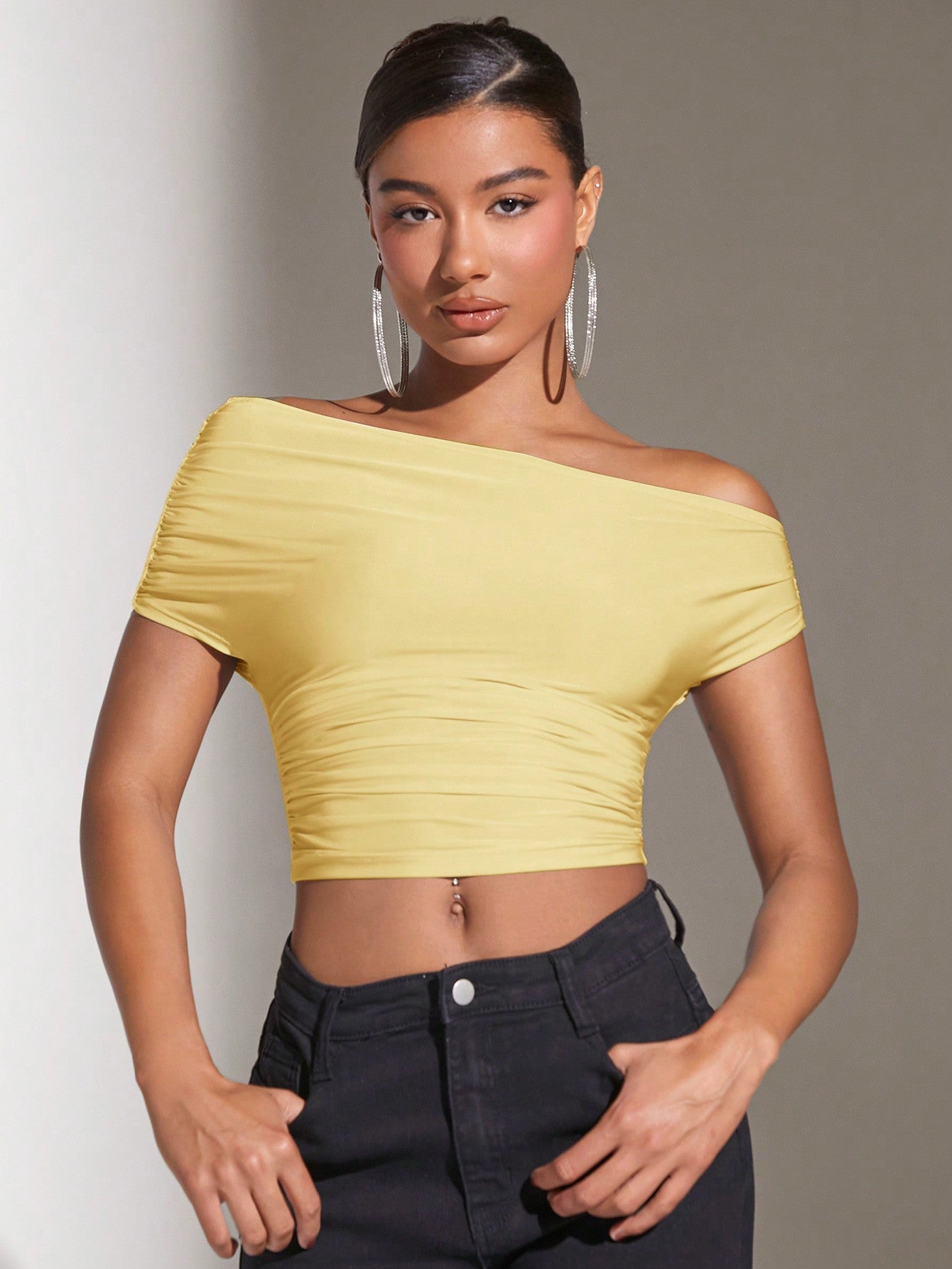 Off-shoulder Slim Fit Women's Top