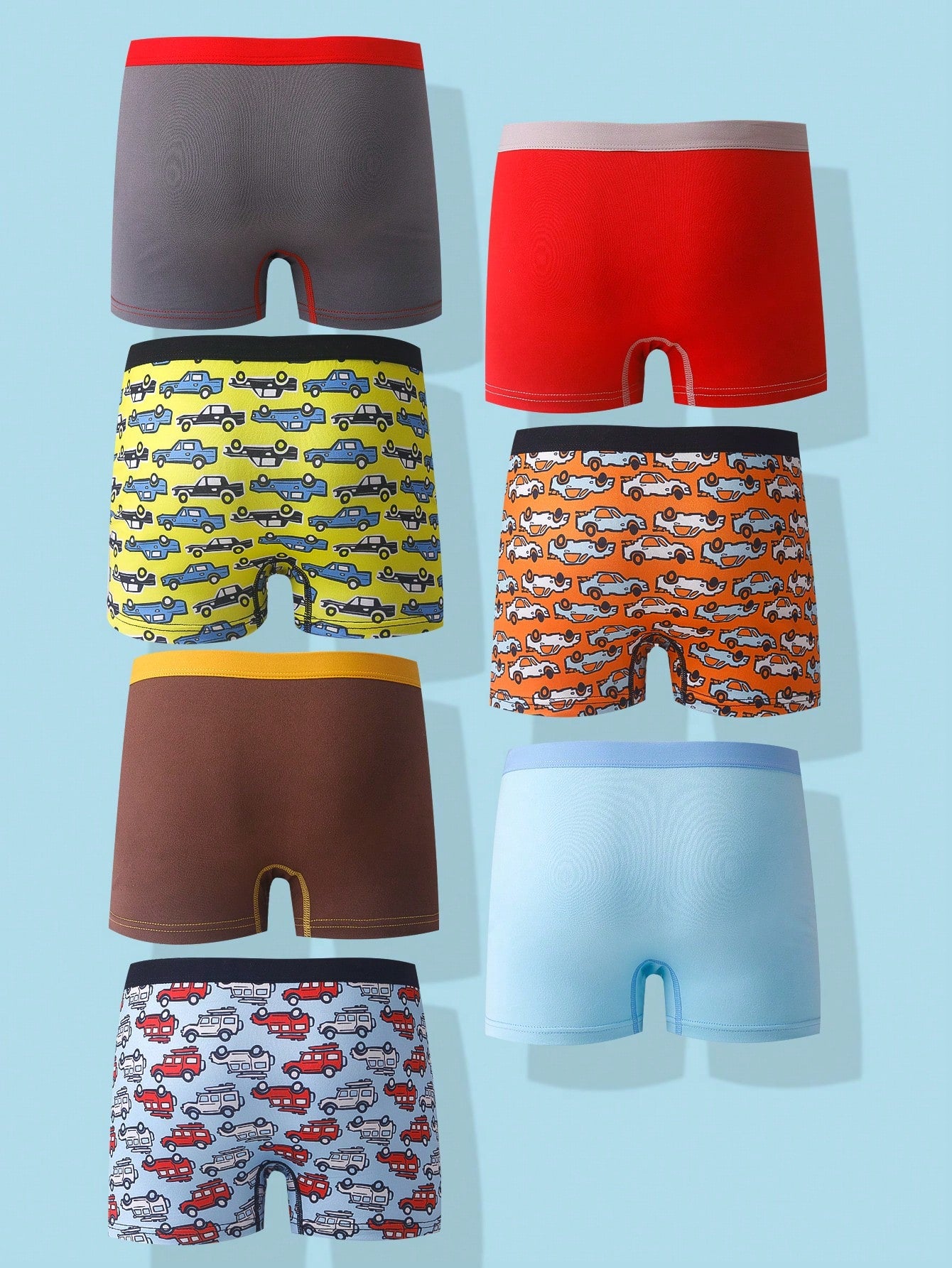 Teen Boy 7pcsset Cartoon Printed Boxer Briefs