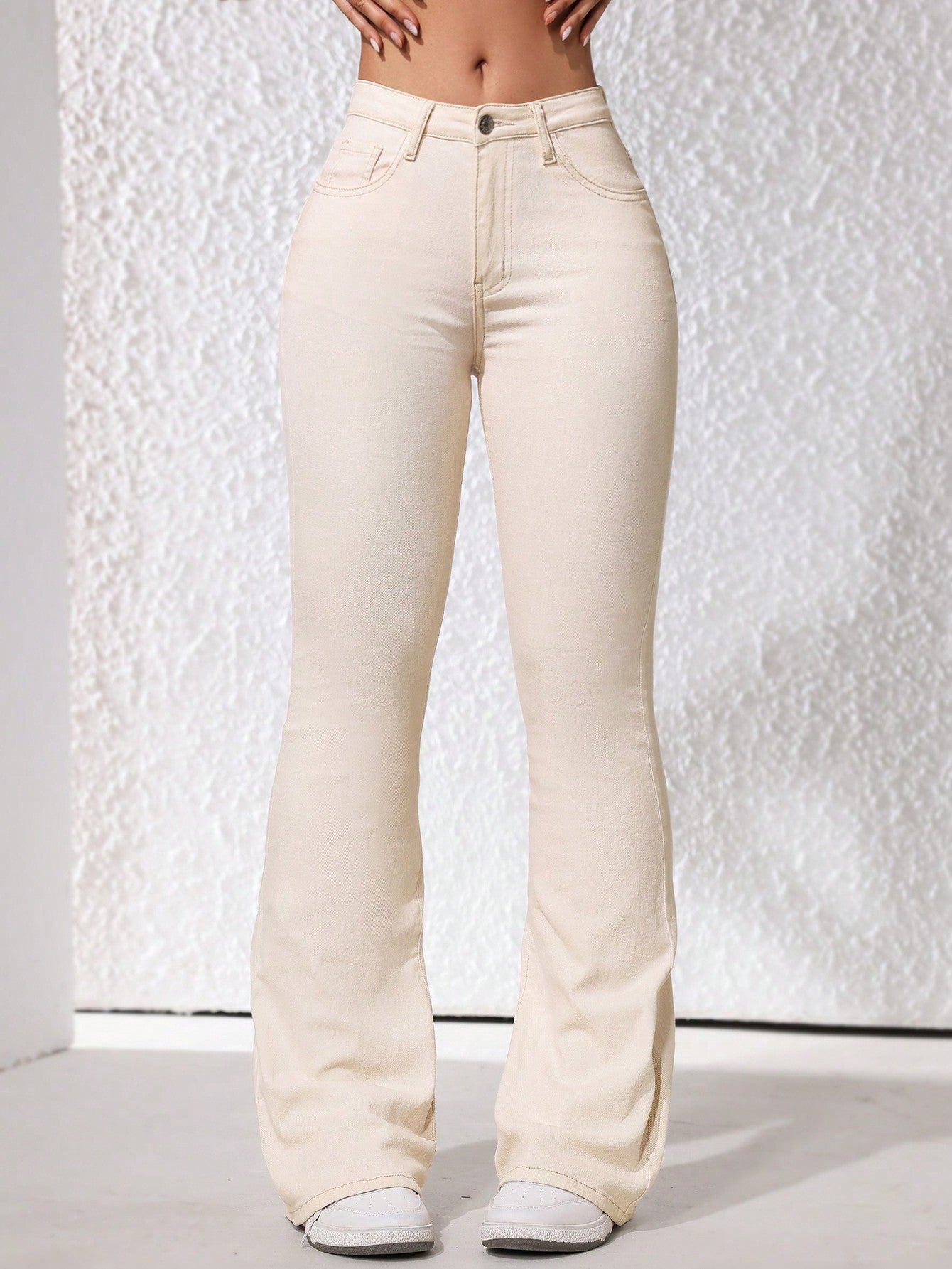 Frenchy Slant Pocket Flare Leg Jeans