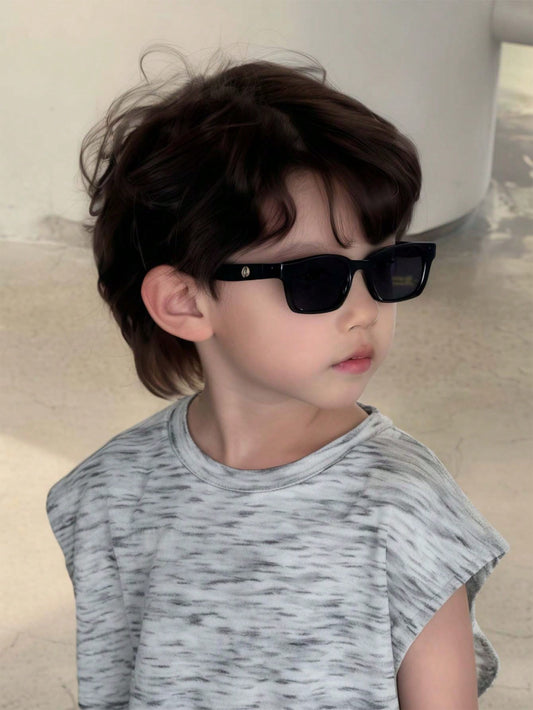 1pc New Children's Polarized Silicone Sunglasses Baby Boys And Girls Children Square Frame UV Protective Sunglasses,Casual Sun Protection Fashion Glasses Decorative Accessories Suitable For Travel Party Gifts Outdoor Activities