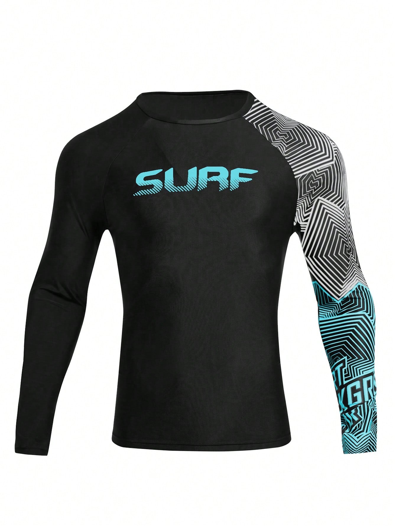 Men's Simple Printed Long Sleeve Surfing T-Shirt