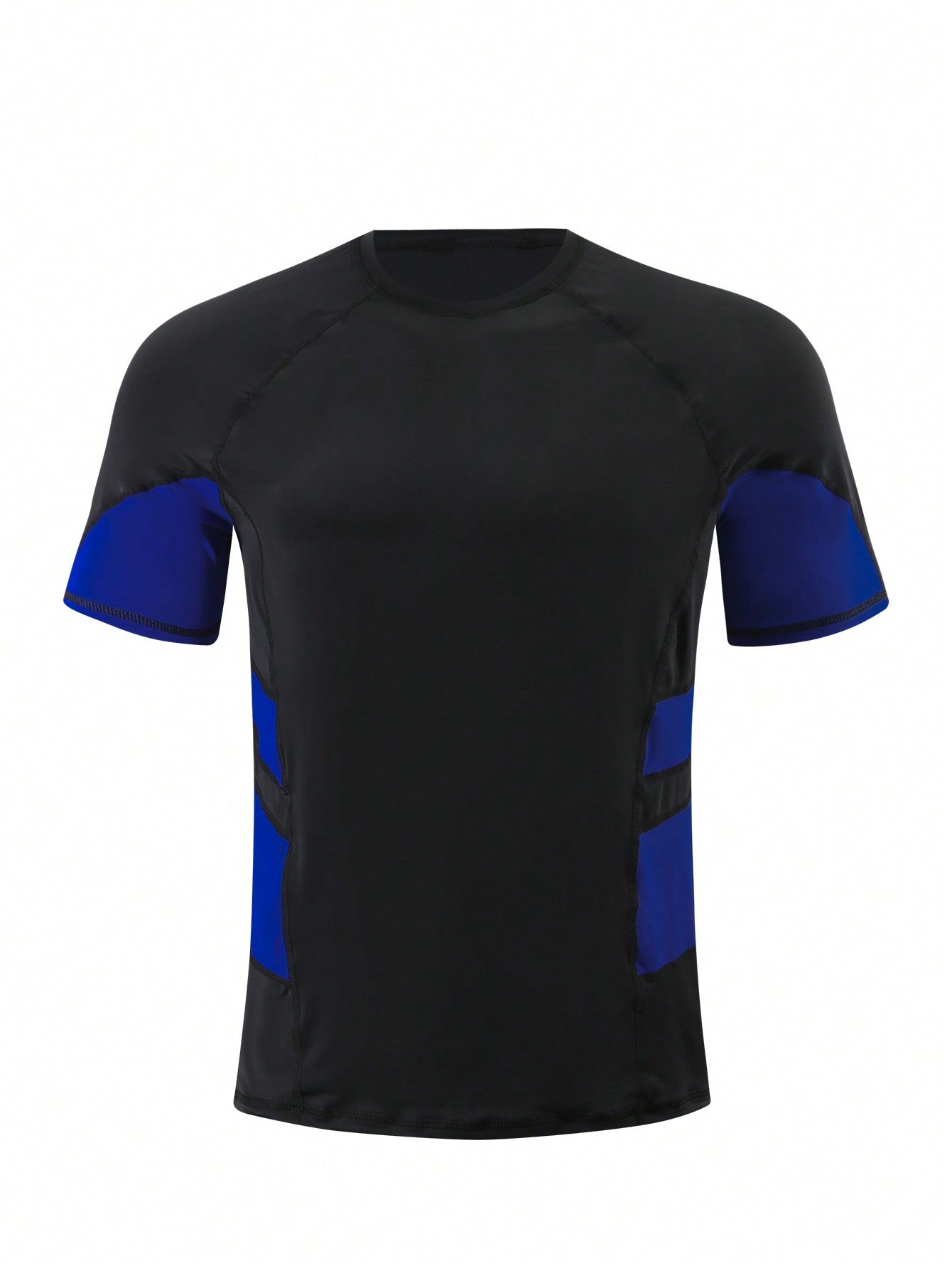 Men's Color Block Short Sleeve Surfing Swim Rashguard