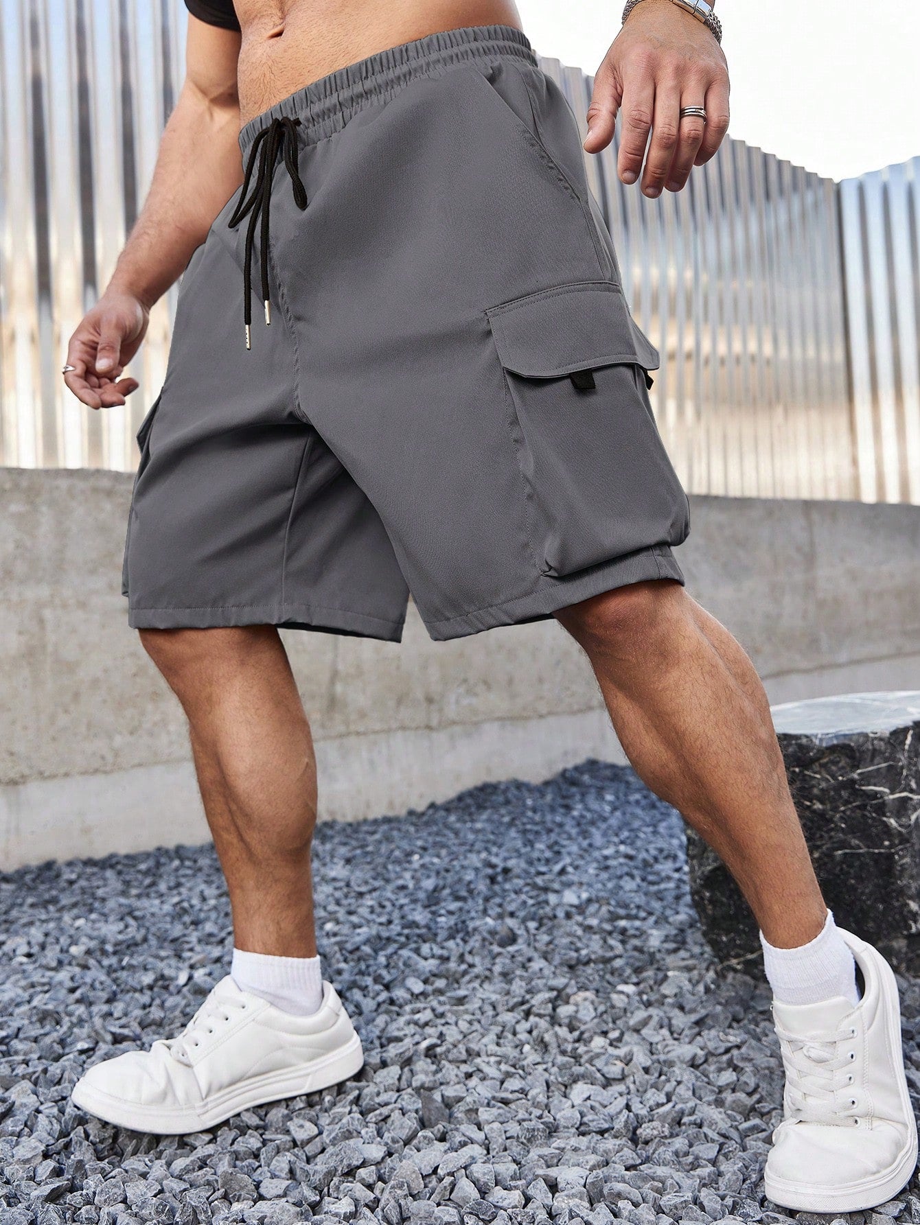 Men's Plus Size Loose Fit Cargo Shorts