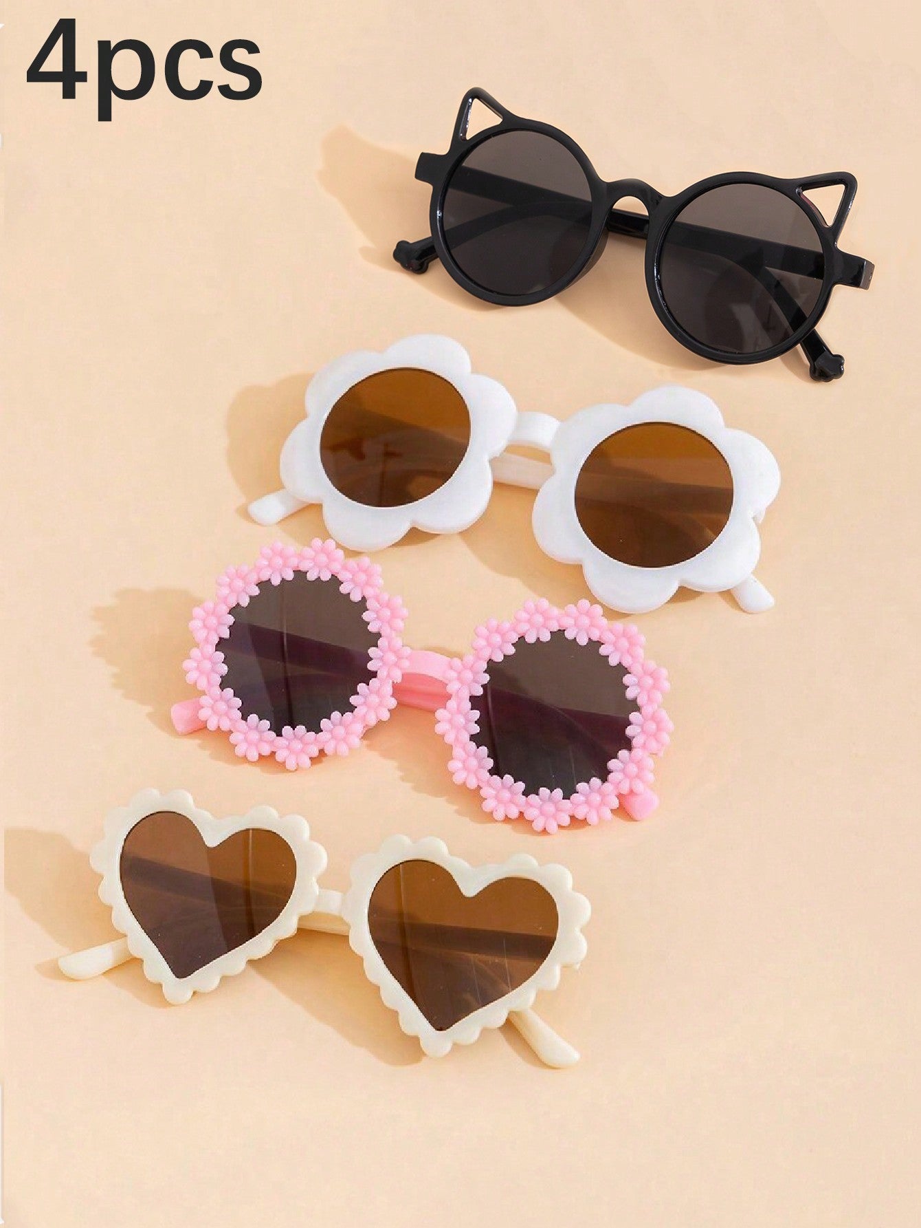 4pcs Fashionable Sunglasses For Cute Babies And Children, UV Protection Shades - A Gift For Children's Day