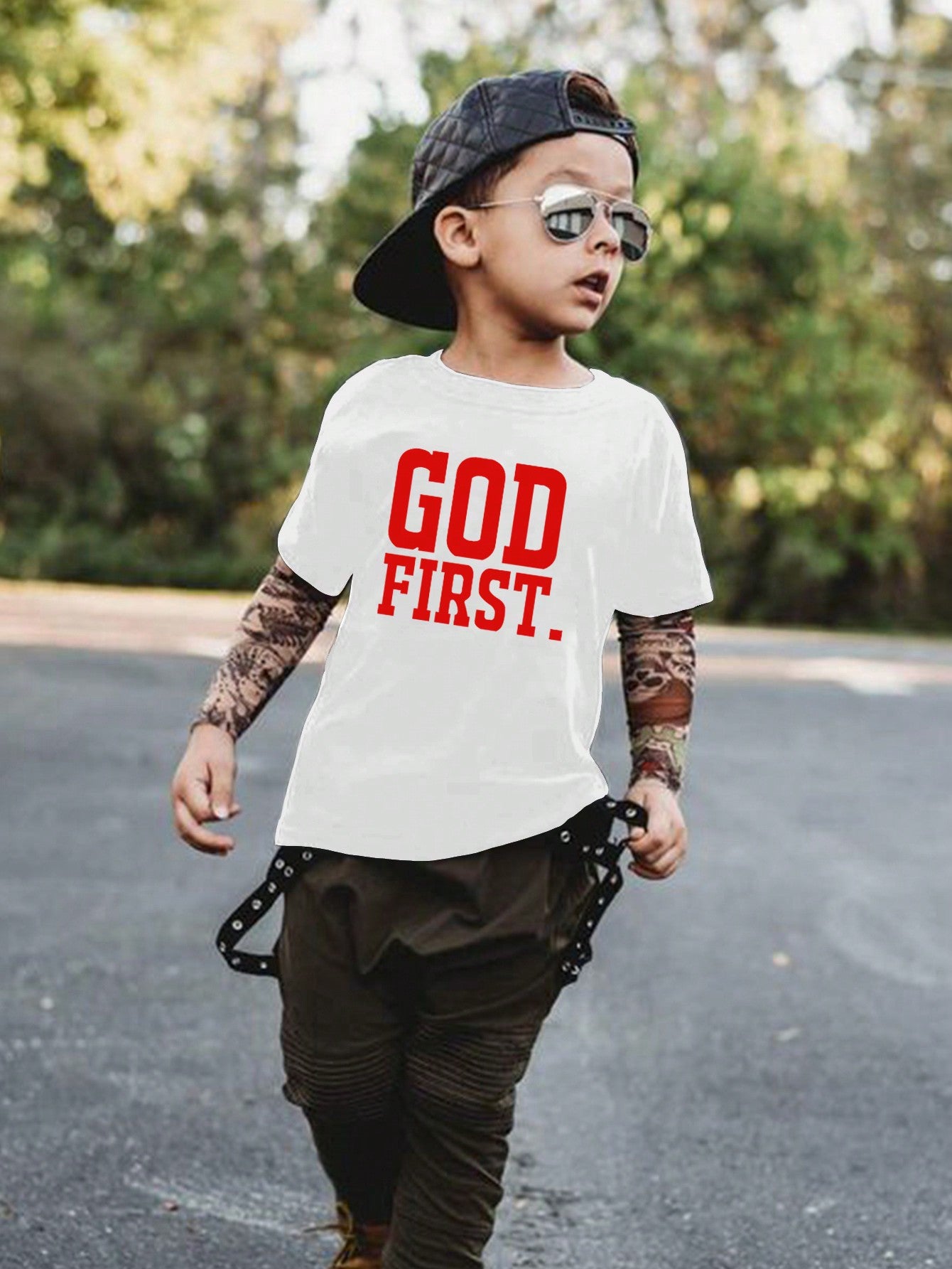 Tween Boy Casual Letter Print Short Sleeve Pullover T-Shirt With Round Neck For Summer