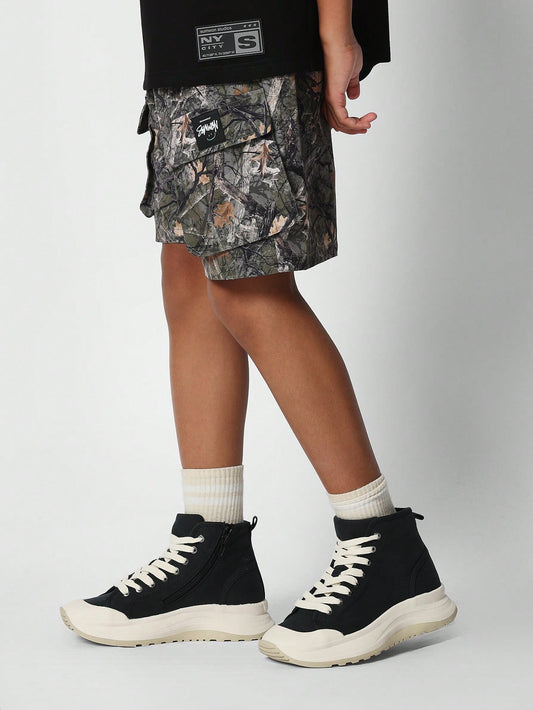 Tween Girls Shorts With All Over Print Back To School