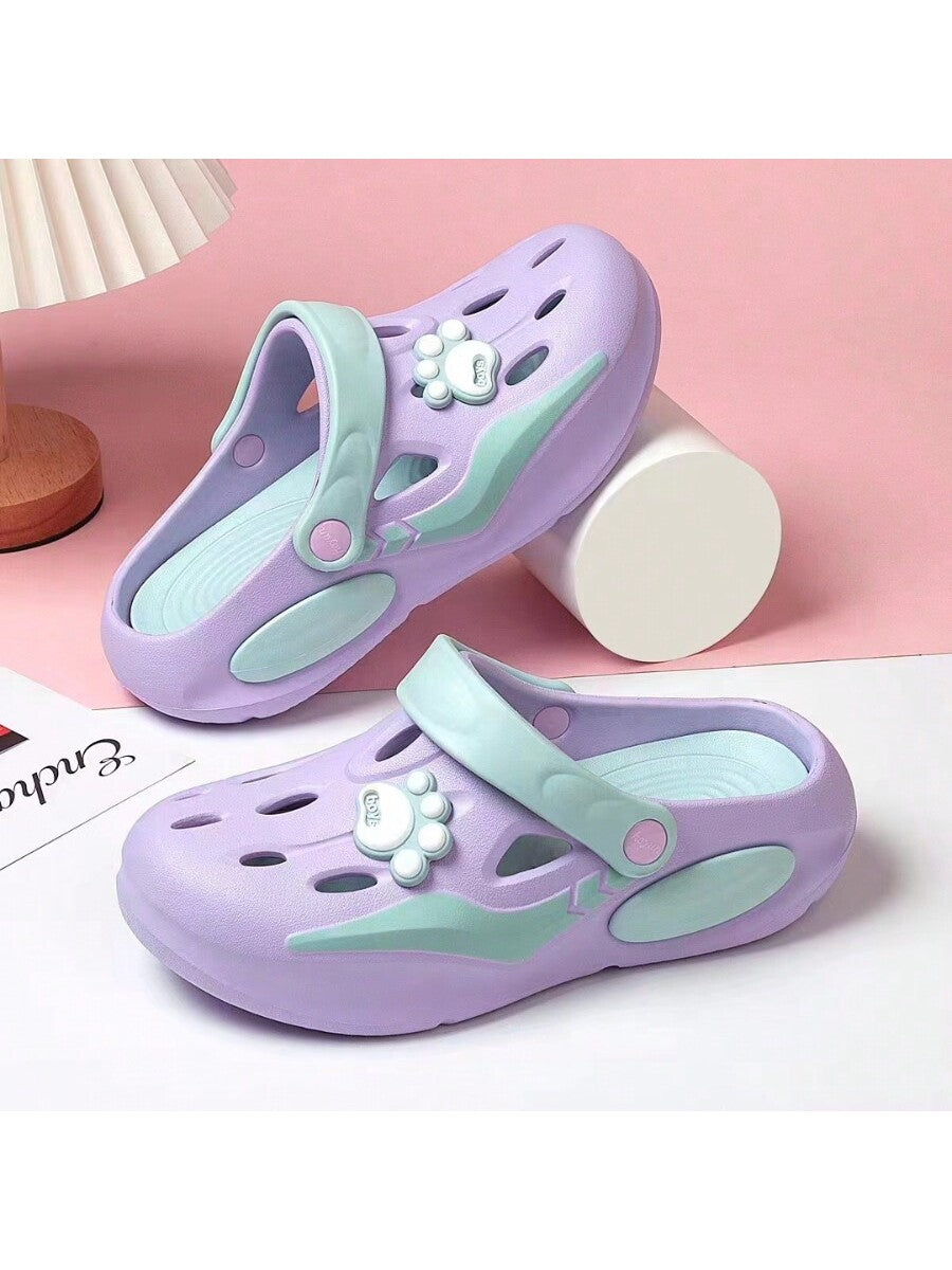 Women's Popular Cute Paw Jelly Shoes, Thick-Soled, Slip-Resistant, Cartoon Beach Slippers For Spring, Summer And Autumn, Trendy And Stylish Shoes With A Feeling Of Stepping On Poop, Slippers For Nurses, Beach Sandals, With Thick Sole, Slip-Resistant, Suit