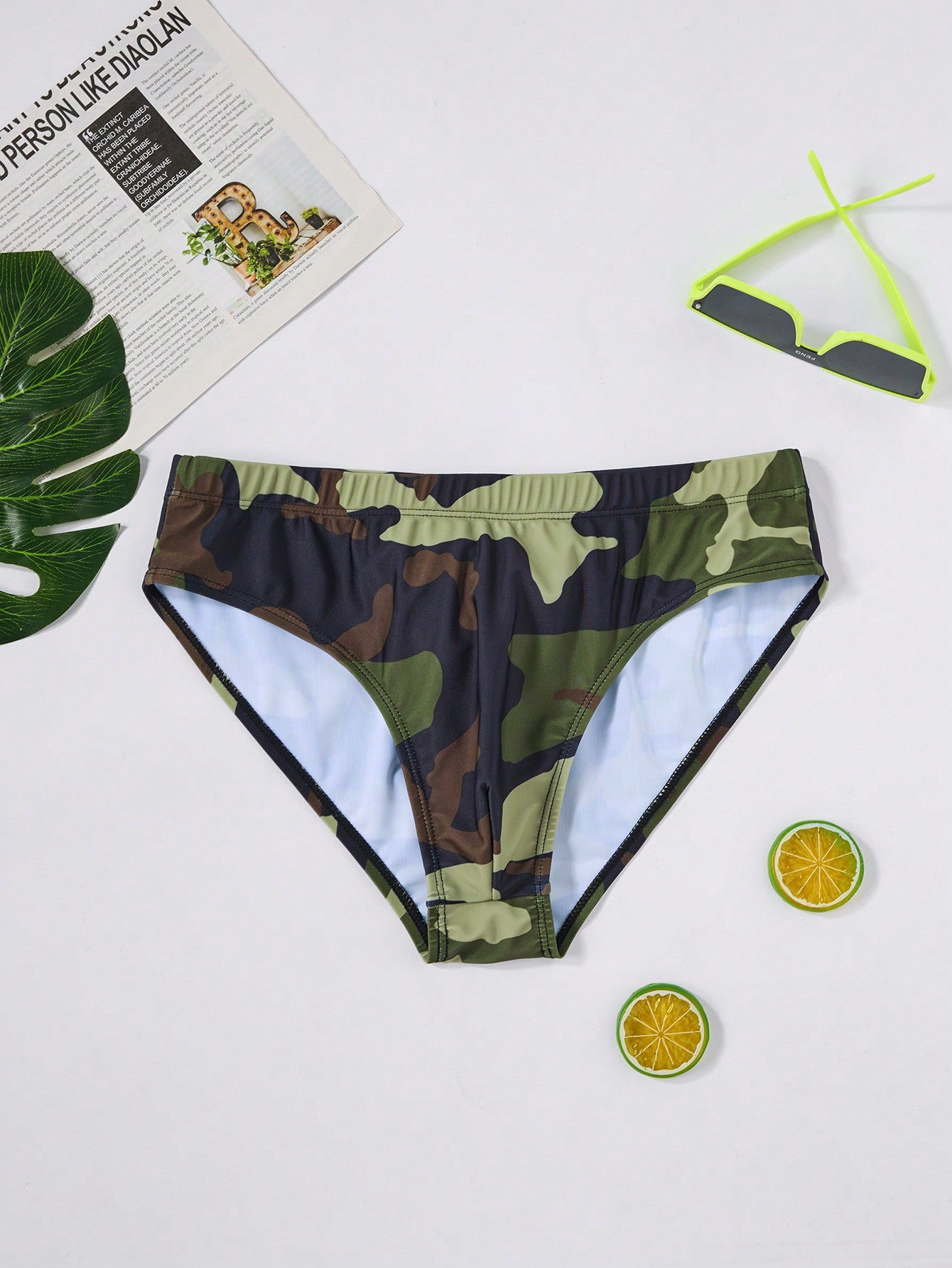 Men Fashion Camouflage Printed Trunks