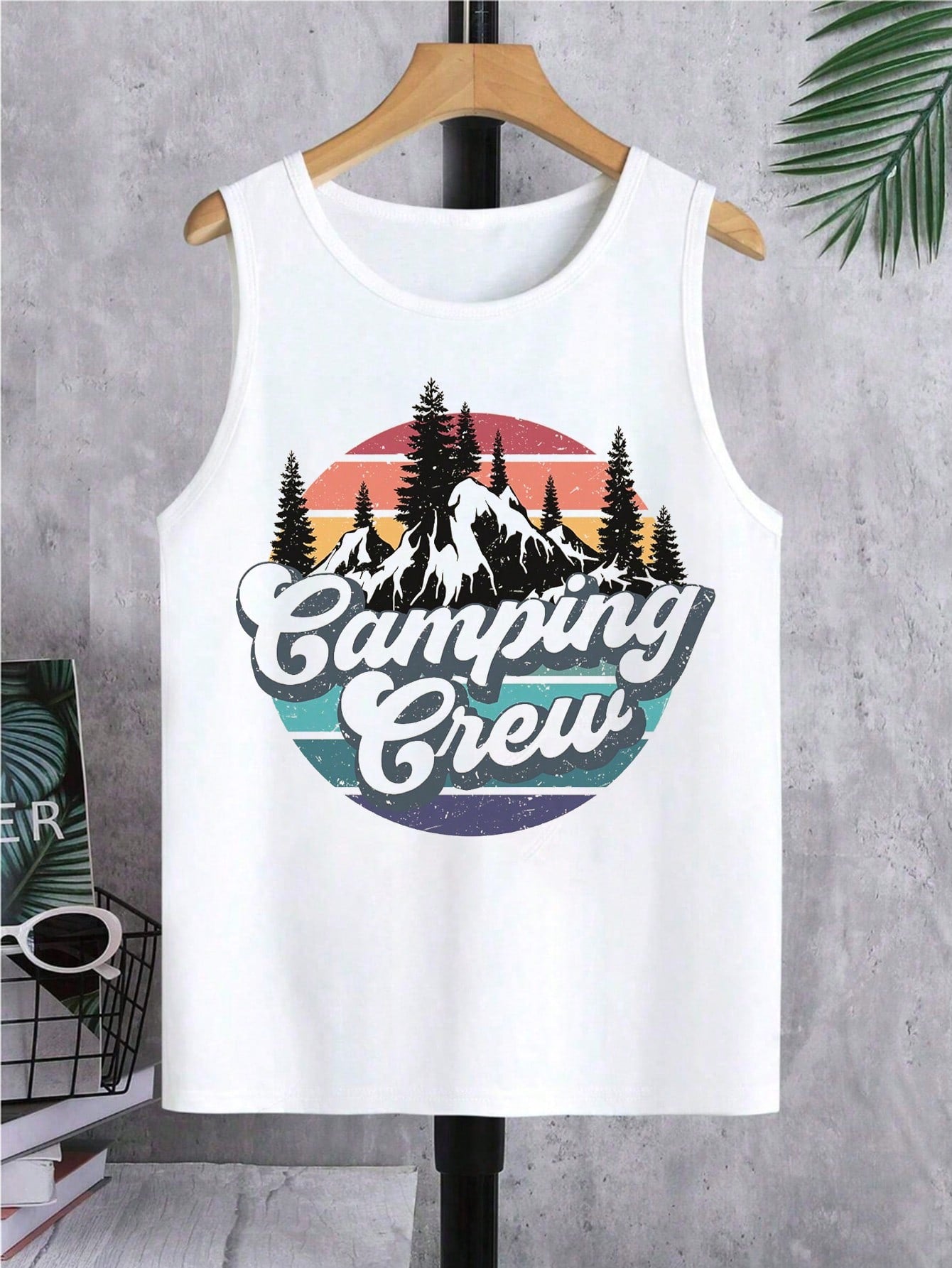 Tween Boy Round Neck Letter Printed Sleeveless Casual Vest, Summer