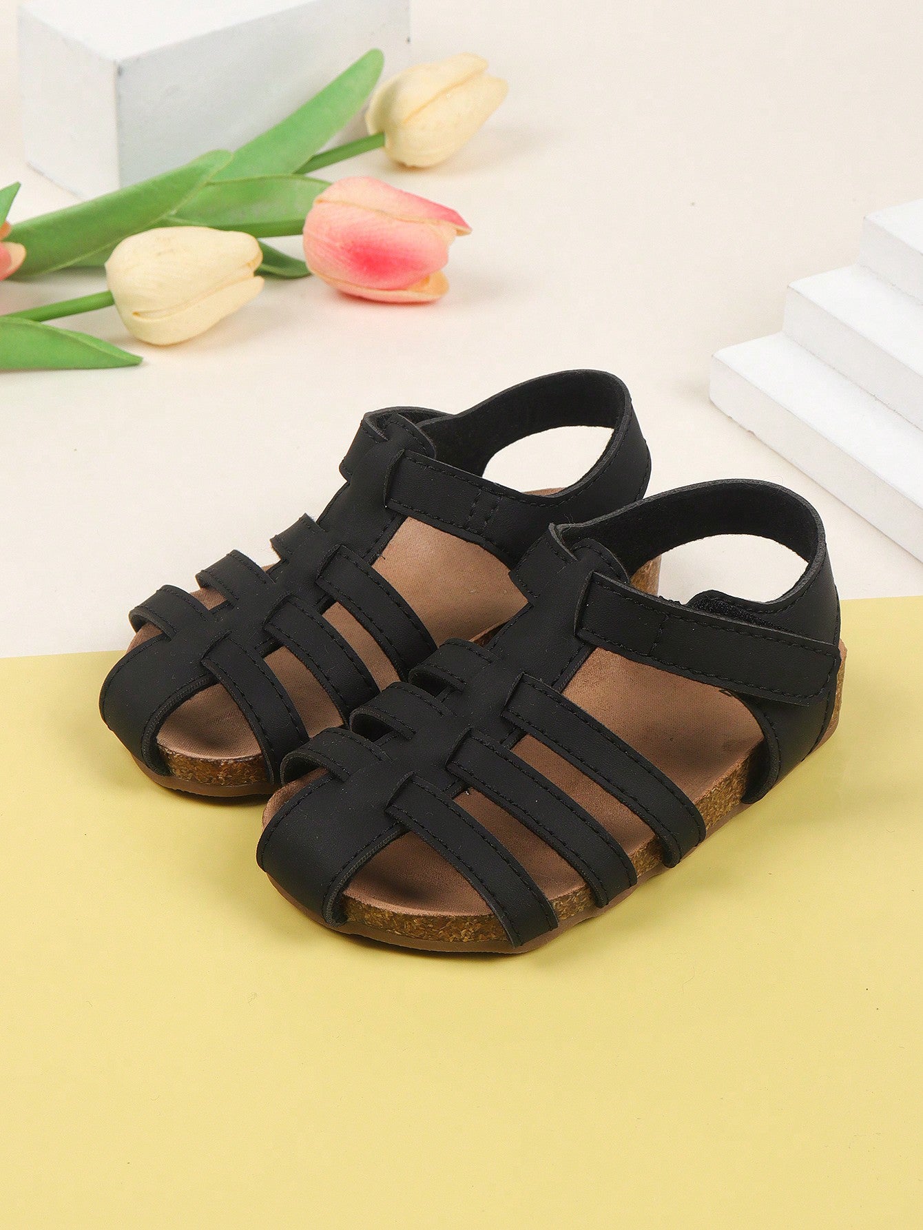 2024 Summer Unisex PU Leather Roman Sandals With Back Strap Design, Soft & Breathable, Non-Slip Lightweight Sole For Protecting Feet