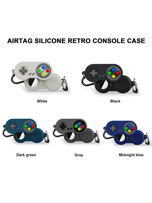 1pc Retro Game Console Style Silicone Protective Case Cover For Airtag, Anti-Drop