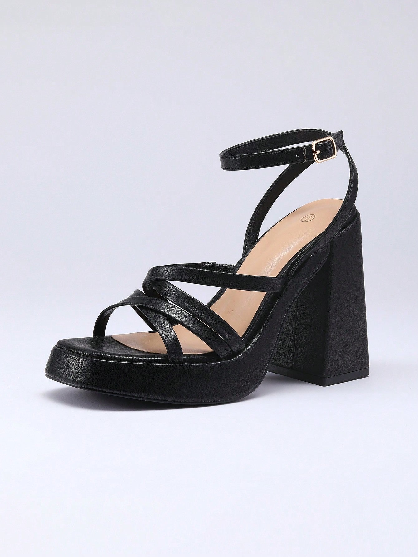 Women 4.5in High Heel Sandals For Party Summer Chunky Heel Thin Straps Fashion Ladies Shoes