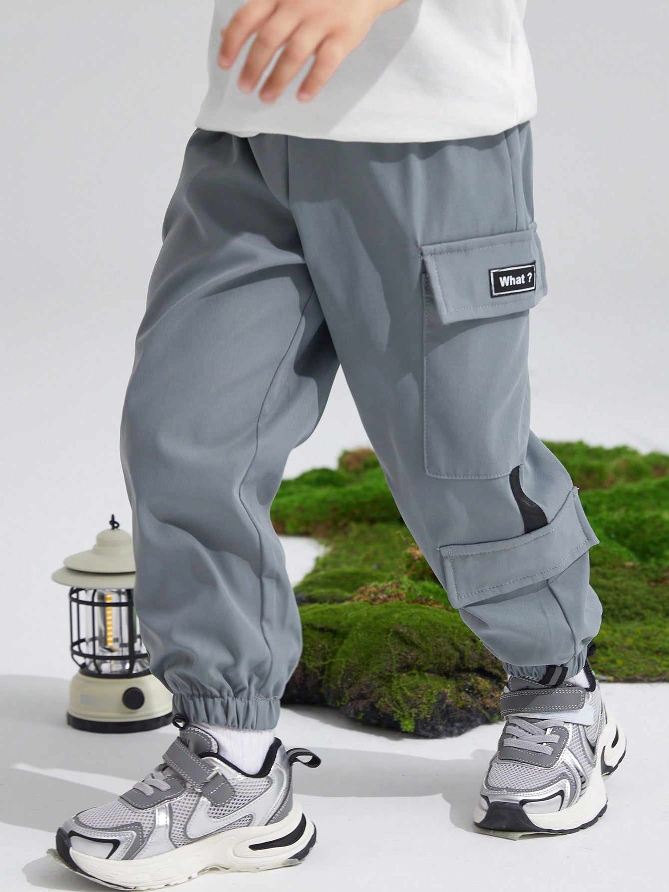 Young Boy Casual Cargo Pants With Side Pockets