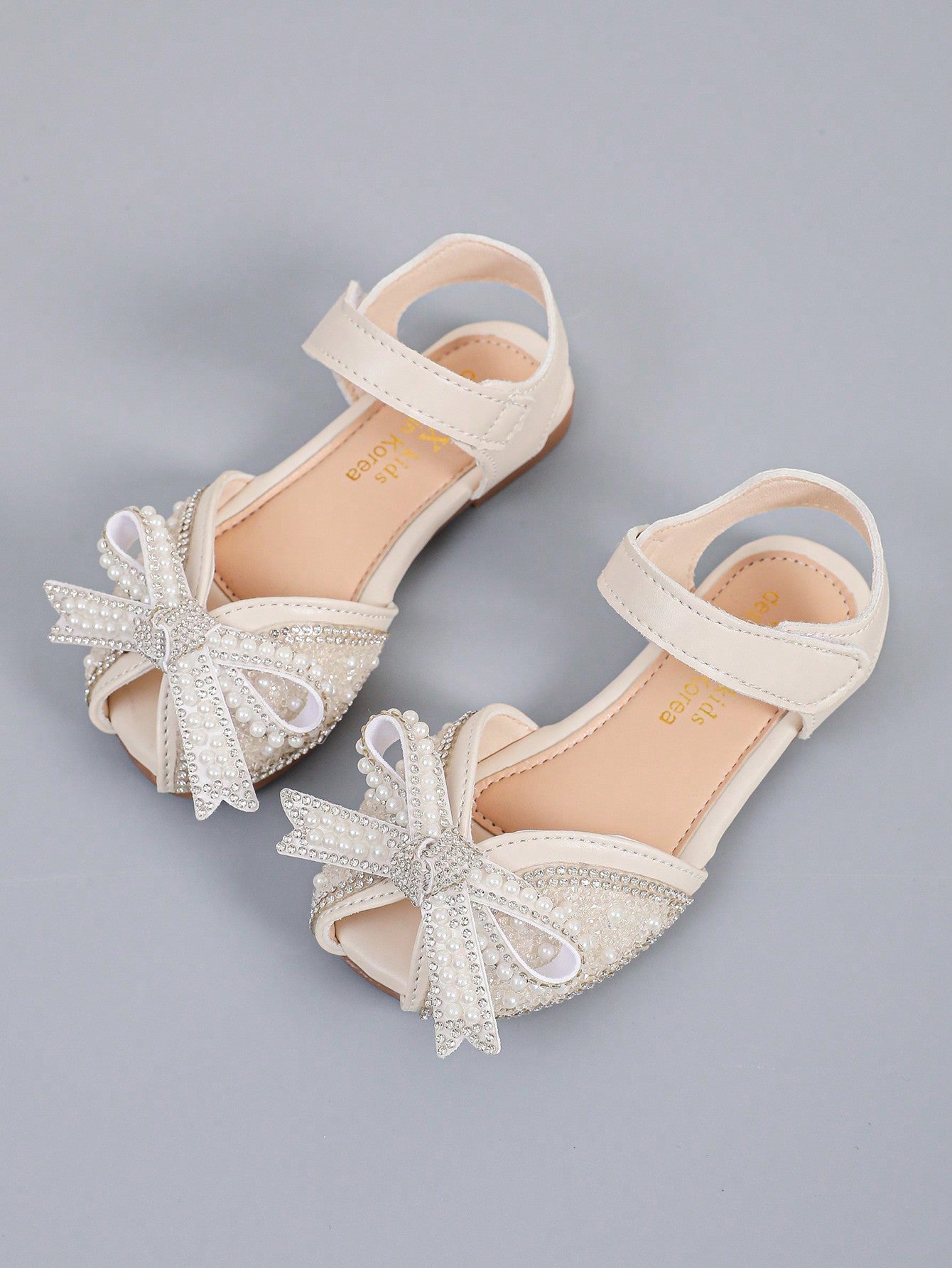 2-3-4 Years 5-6 Little Girls Princess Sandals, Bowknot Sparkly Fashionable Children Shoes, Kids Footwear