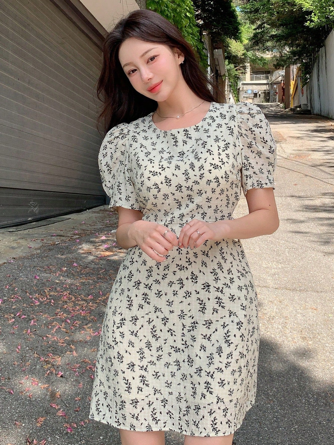 Women's Fashionable Printed Short Sleeve Dress