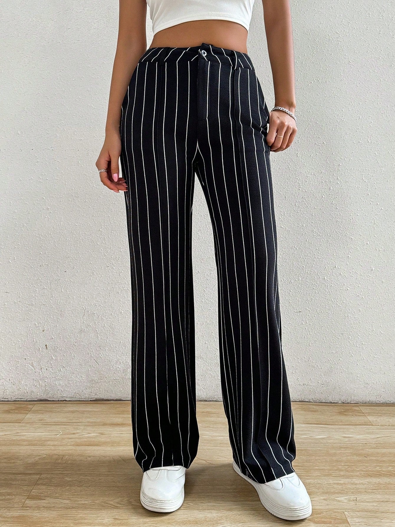 Women Solid Color Simple Daily Suit Pants