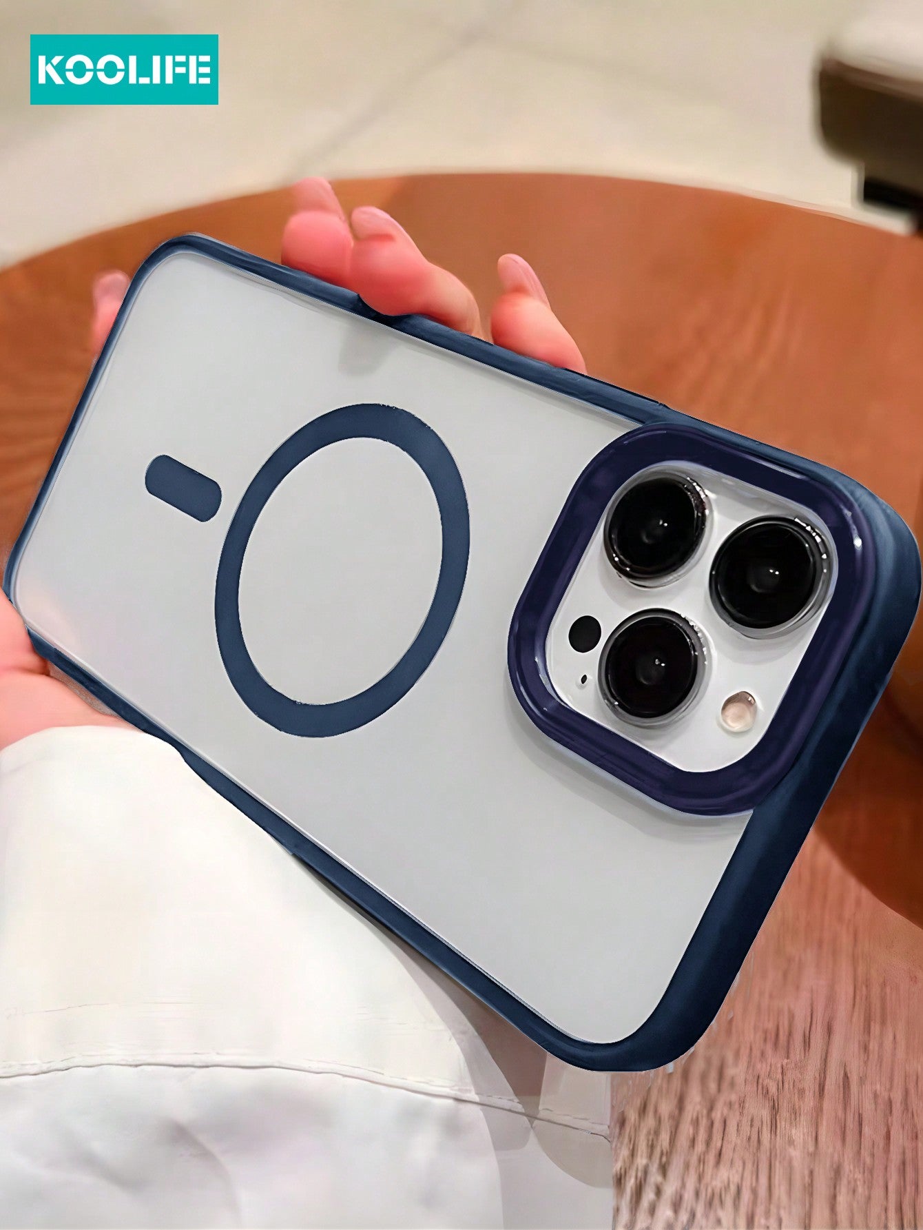 Koolife Shockproof TPU+PC Magnetic Protective Case Compatible With IPhone 11/12/13/14/15 Pro Max, Clear Color To Show The Original Phone Color, Ultimate Protection