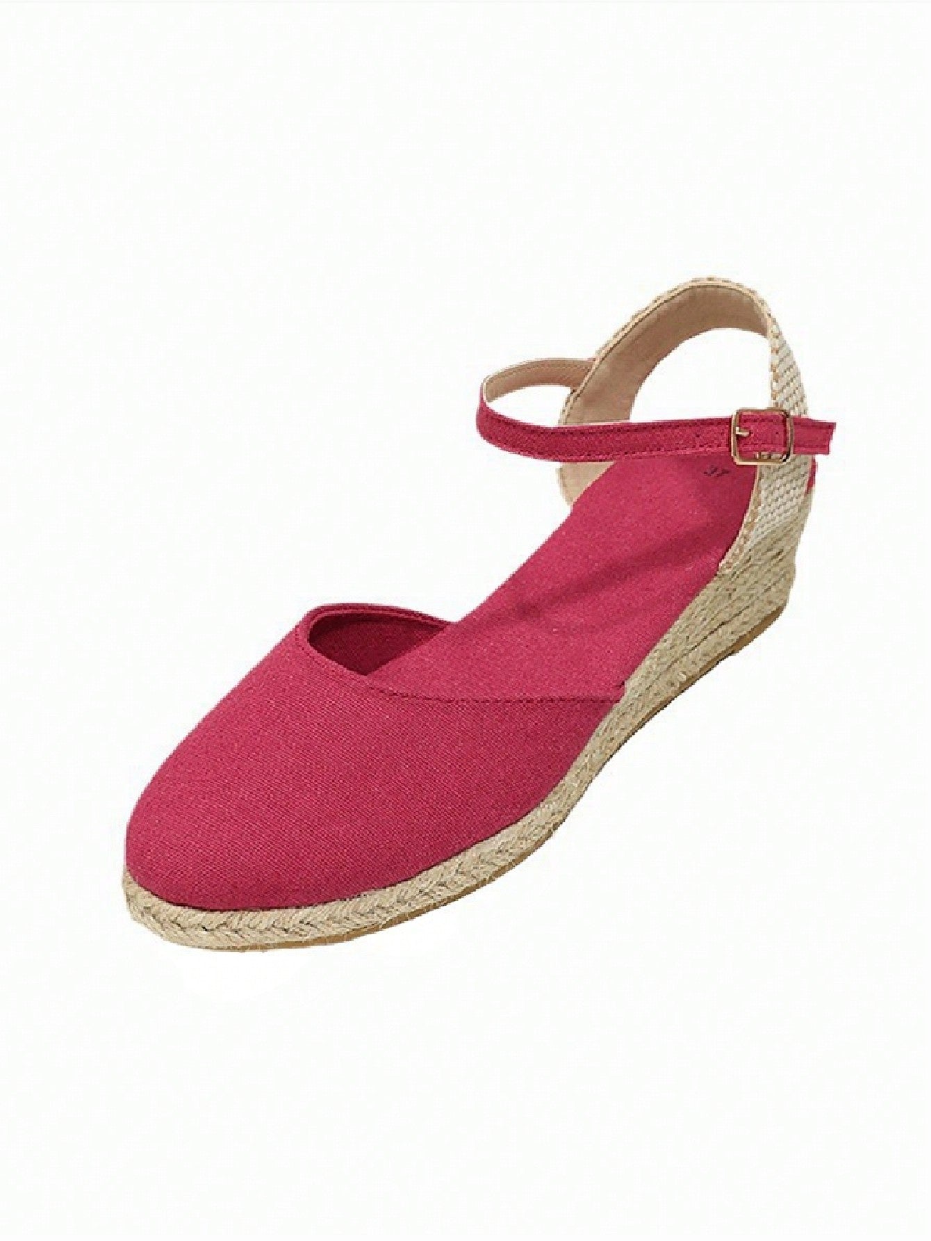 Women's Red Wedge Heel Espadrille Sandals, Elegant & Comfortable, Thick Sole, Breathable, Great For Vacation And Leisure