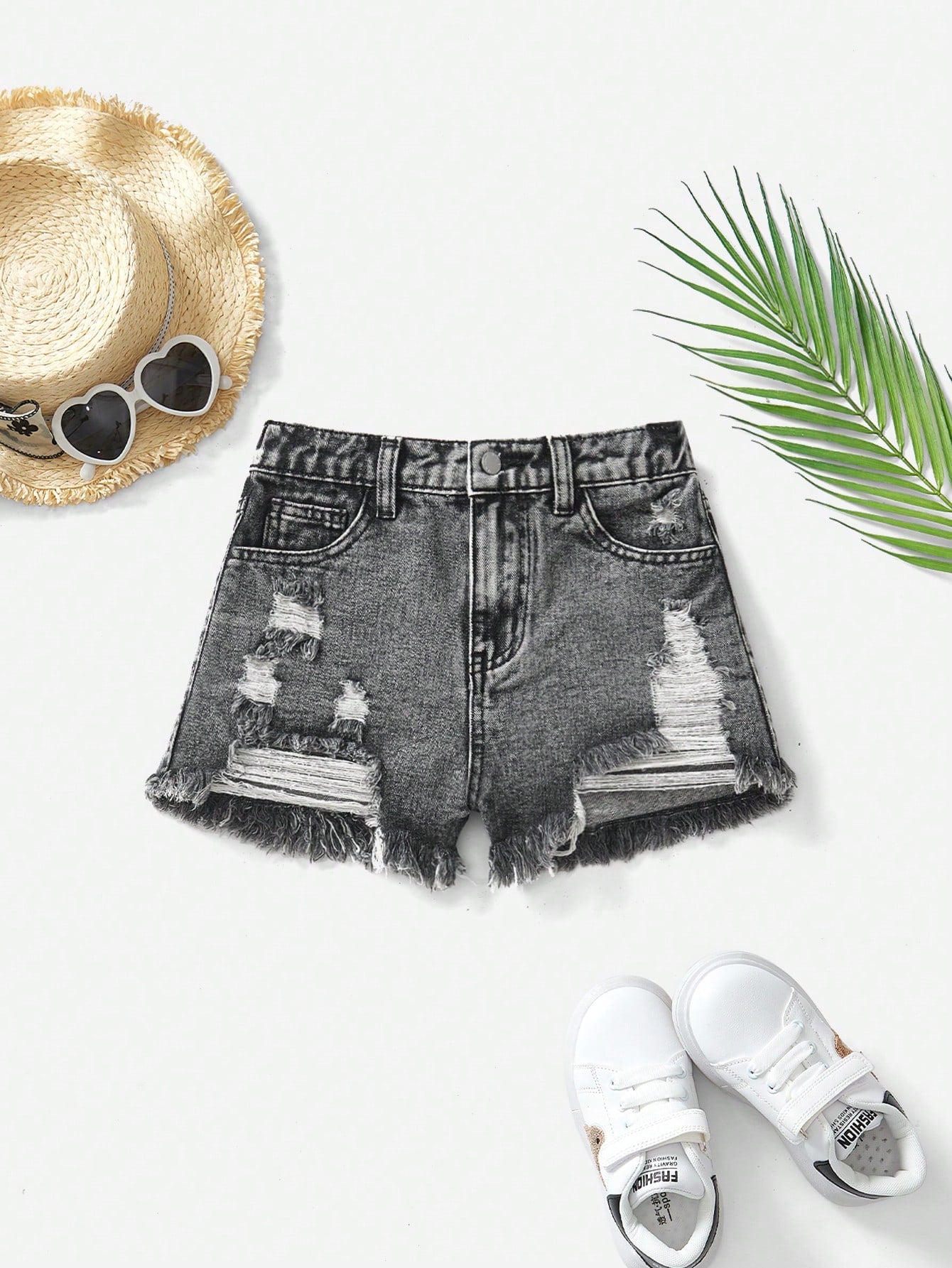 Tween Girl Spring Summer Boho Ripped Raw Hem Denim Jeans Shorts,Girls Summer Clothes Outfits