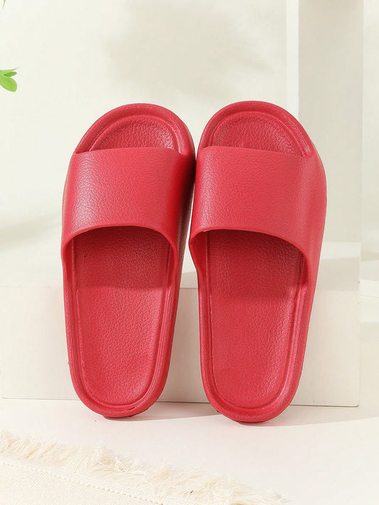 Summer EVA Unisex Slippers For Home, Bathroom, Non-Slip, Thick-Soled For Women, Shallow-Shoe For Men (Couples), Cool Slippers With Imitation Leather Soft Bottom, Thick-Soled Slippers Outdoor (Indoor)