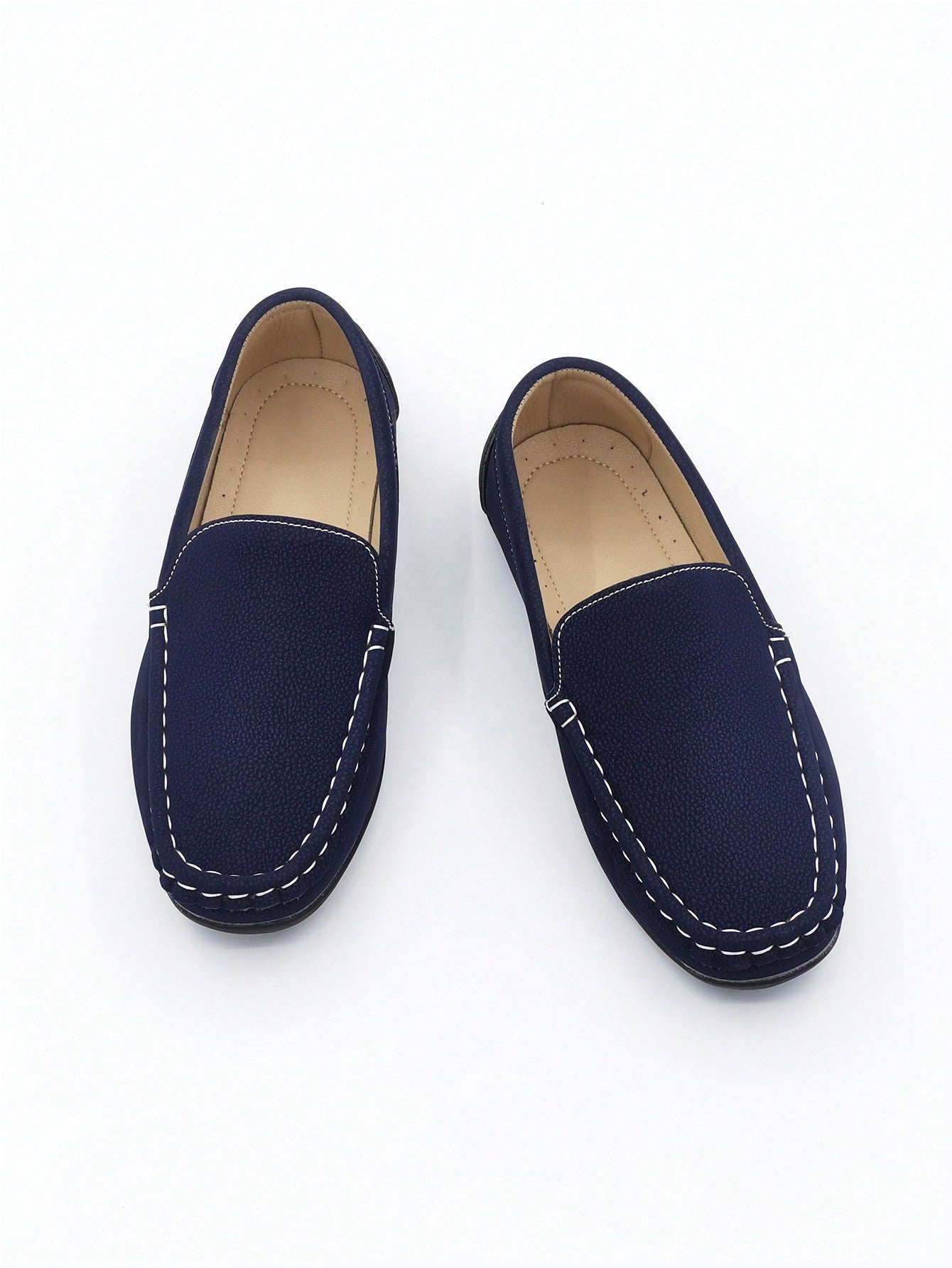 Teenagers Loafers, Simple & Comfortable Slip-On Black Casual Flat Shoes, Suitable For Boys