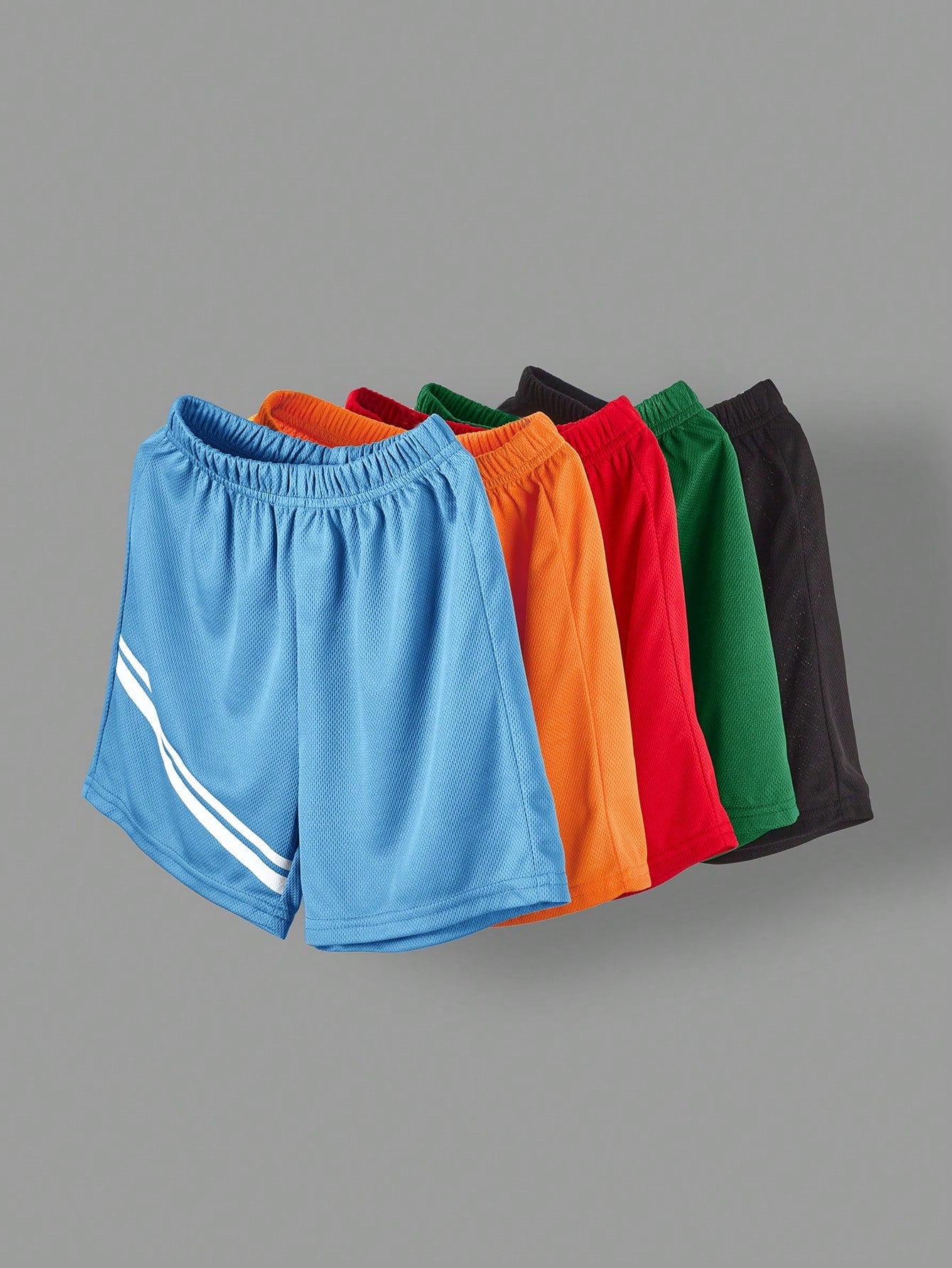 Young Boy Casual Knit Sports Shorts Set, 5pcs