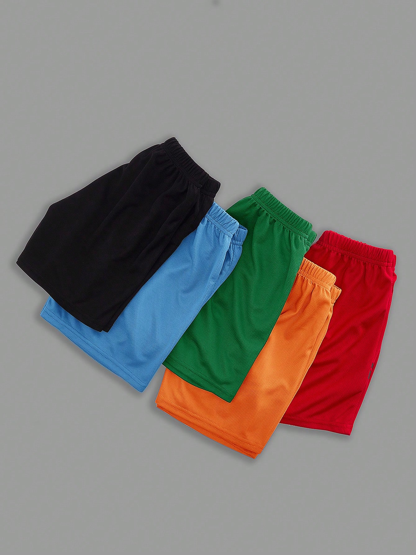 Young Boy Casual Knit Sports Shorts Set Of 5