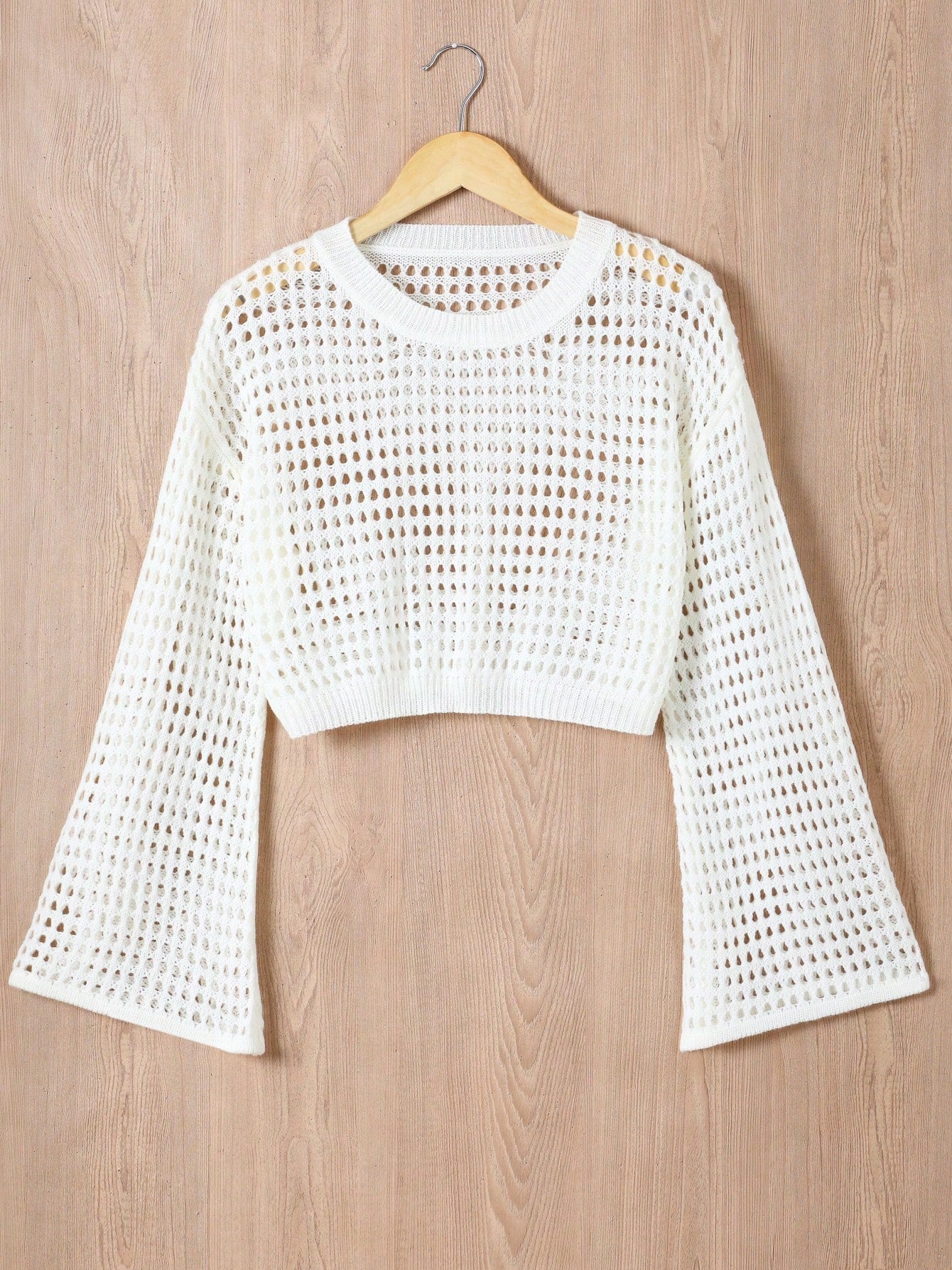 Teen Girl Solid Color Simple Style Everyday Sweater, Pullover