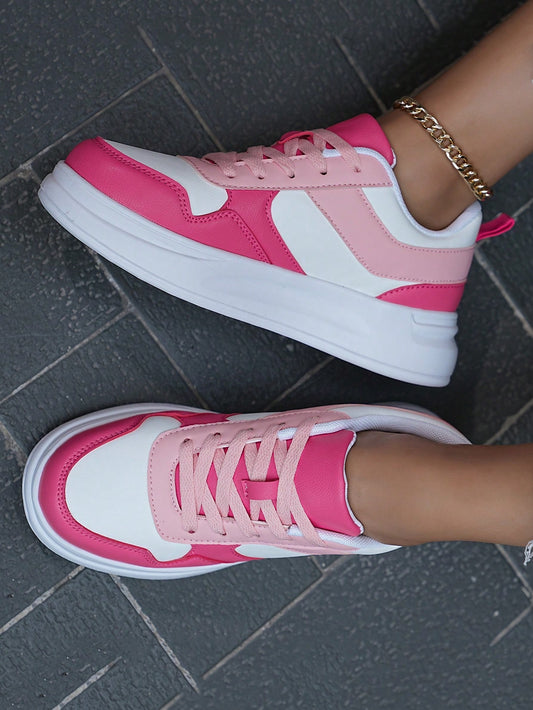 New Trend Ladies' Shoes, Casual Sport Shoes With Thick Soles And Increased Height For Students, Summer New White Shoes