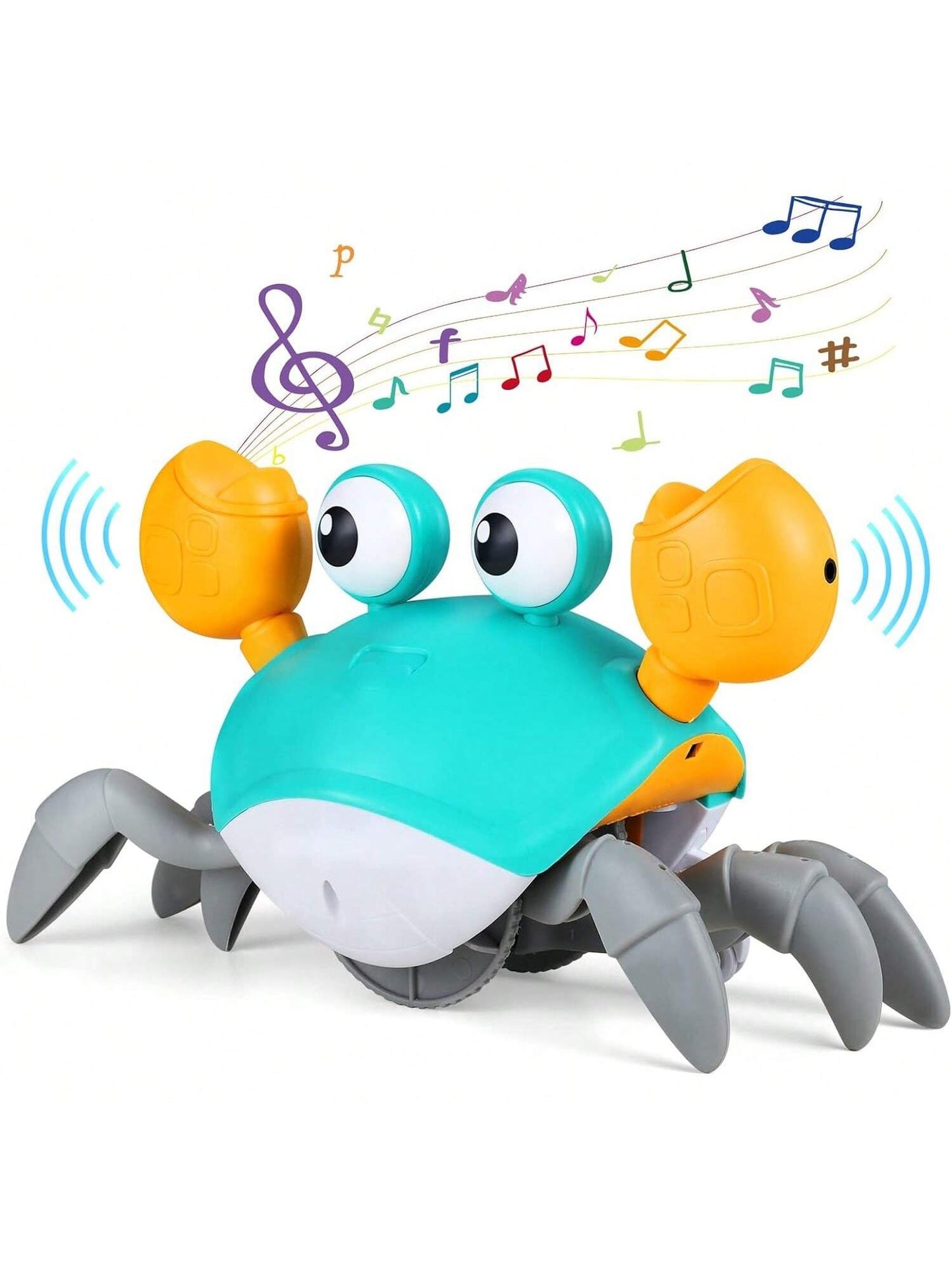 Escaping Crawling Baby Crab Toy, Interactive Infant Tummy Time Crab With Music (Automatically Avoid Obstacles), Walking Dancing Crab, Interactive Walking Dancing Toy, Fun Birthday Gifts Entertain Boy Girl