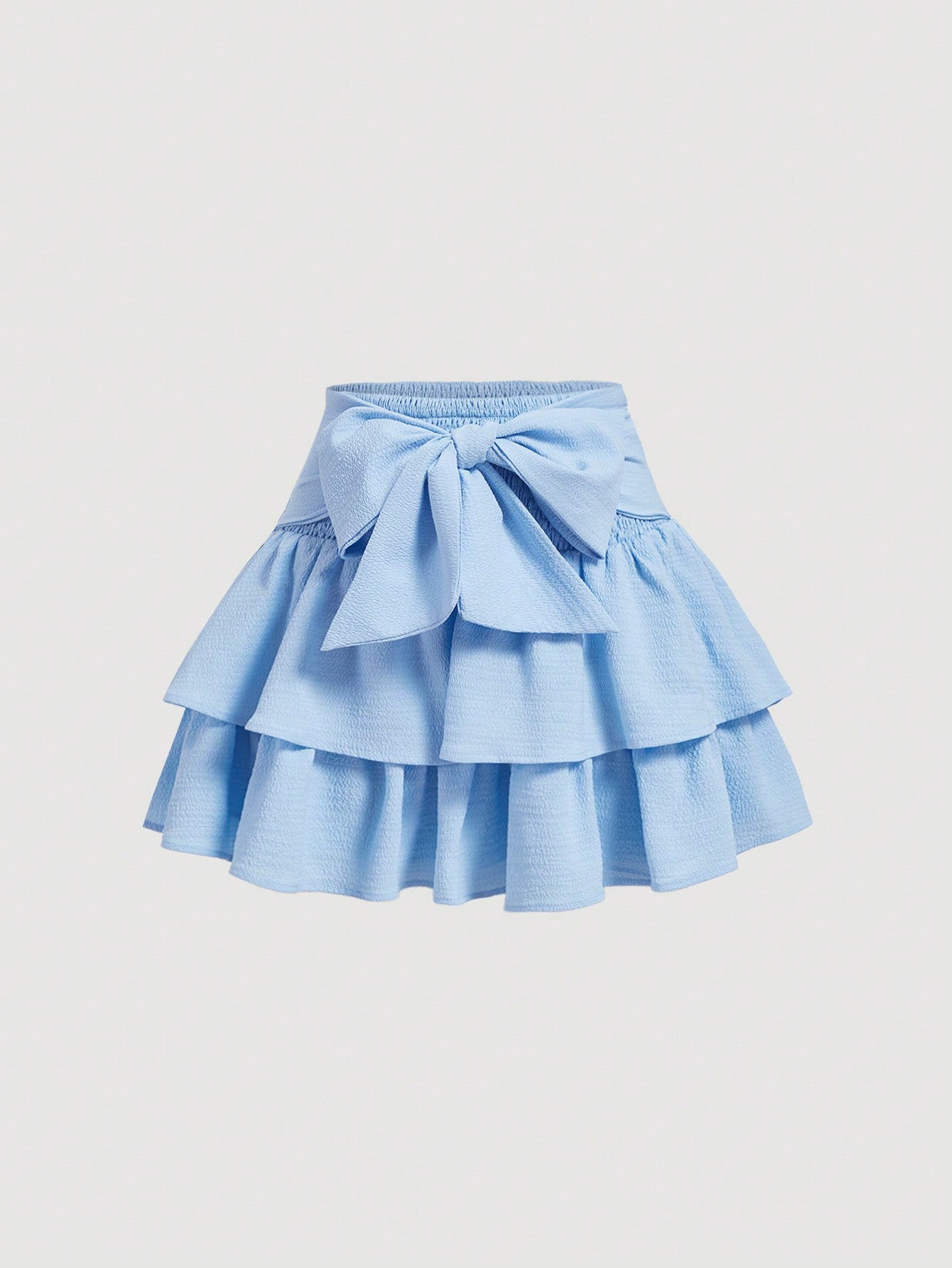 Multi-Layer Cake Skirt With Bowknot Tie Straps, Summer Concert Women Outfit