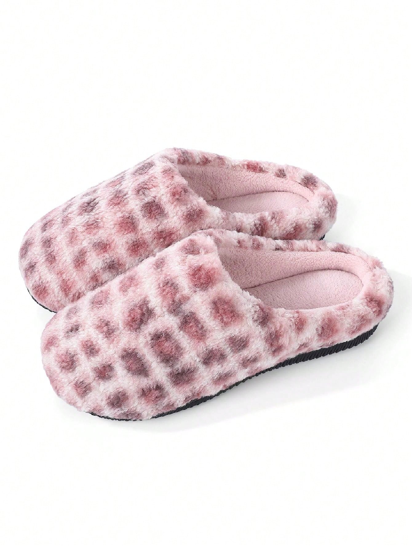 Fashionable Printed Plush Women's Slippers