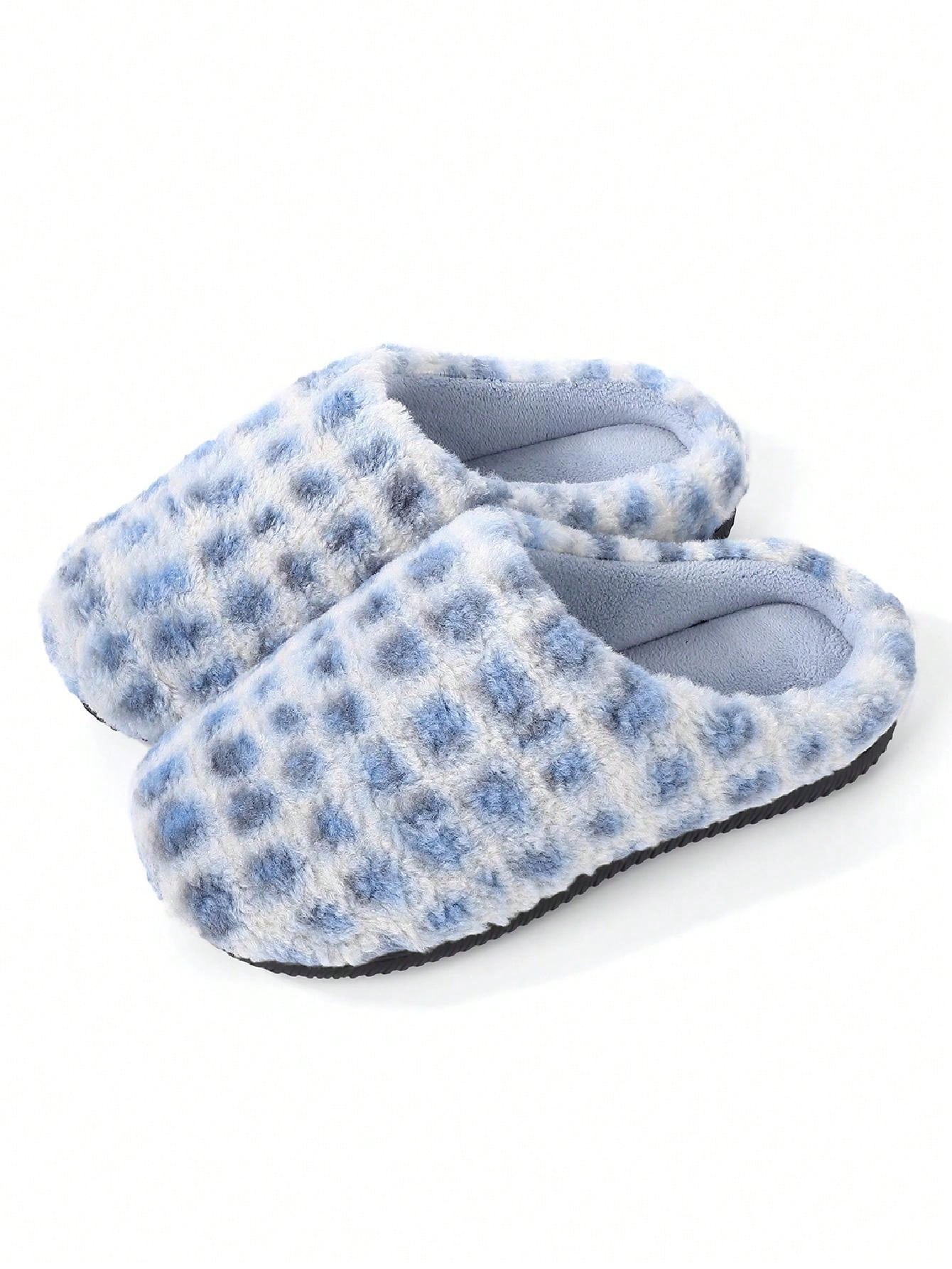 Fashionable Printed Plush Women's Slippers