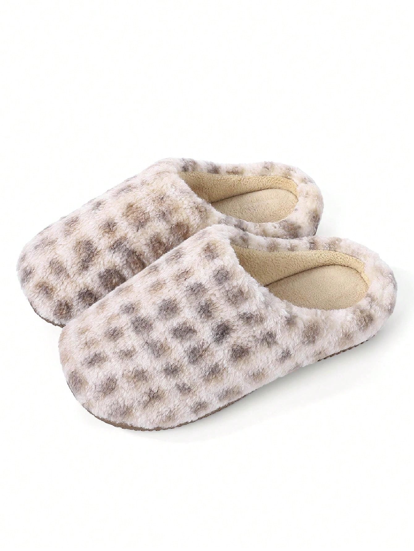 Fashionable Printed Plush Women's Slippers