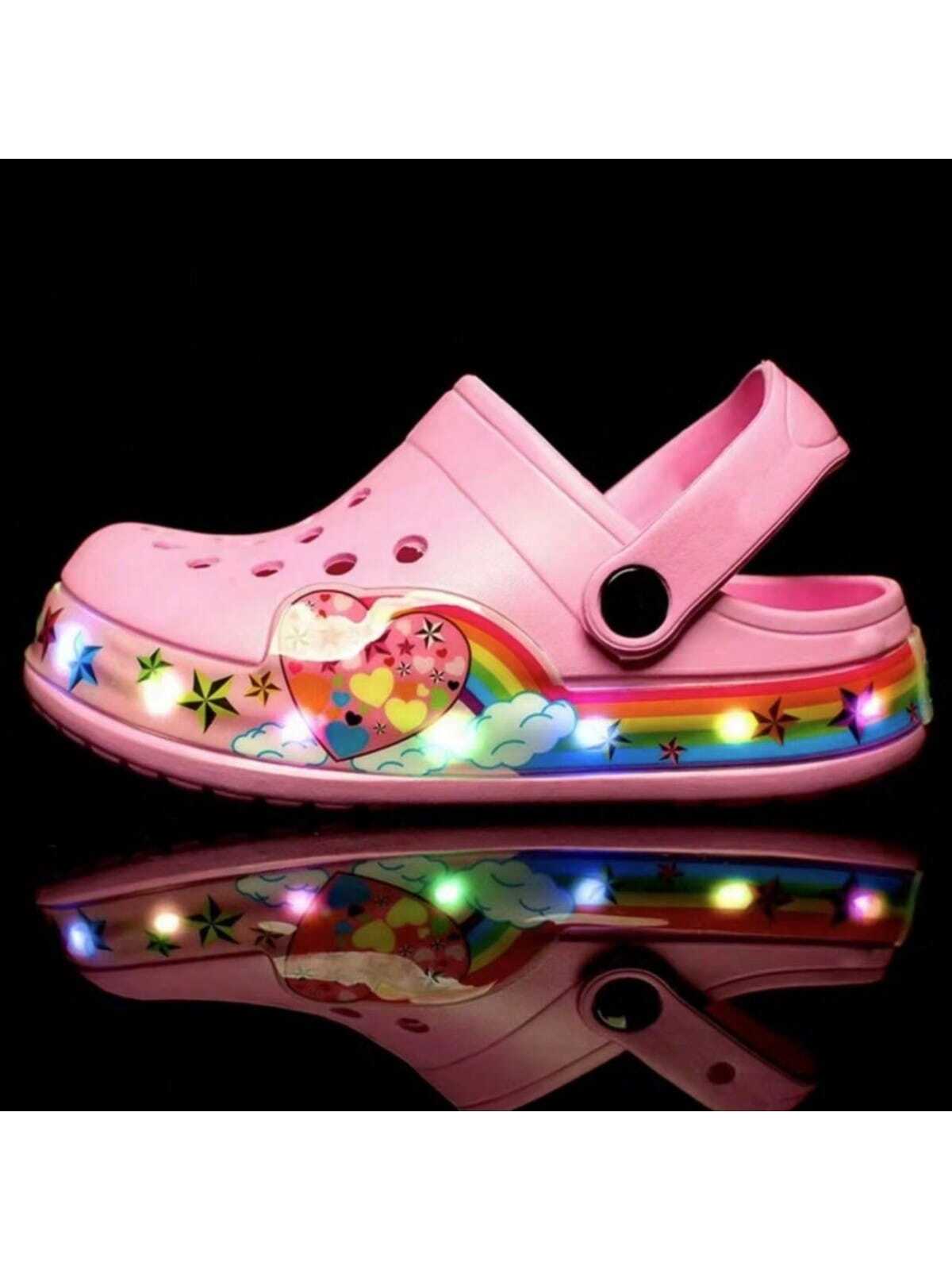 Children's Hollow-Out Sandals, Summer Beach Outdoor Luminous Shoes For Boys And Girls