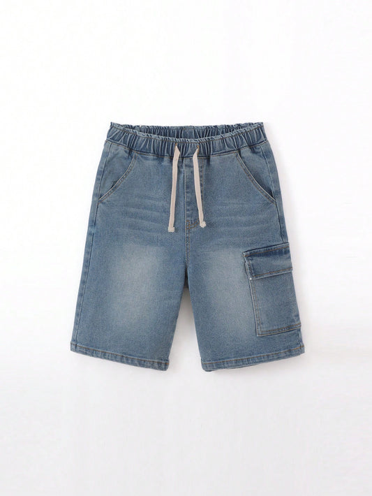 Tween Boy Casual Daily Wear All-Match Denim Shorts