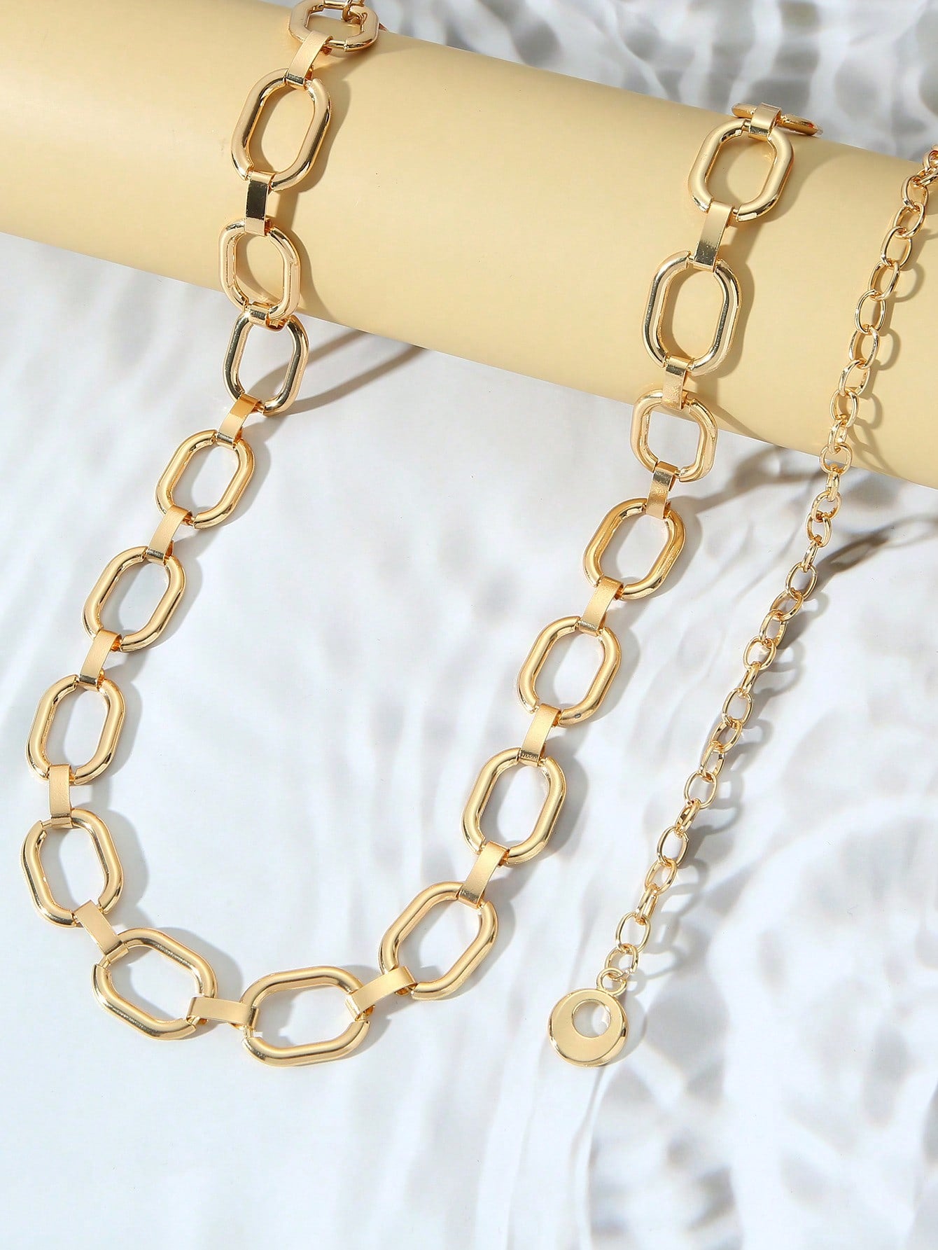 1PC Golden Girl's Minimalist And Versatile Metal Waist Chain, Fashionable Body Chain, Dress Accessory Belt