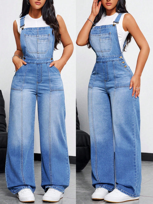 Women's Casual Denim Overalls, Spring/Summer