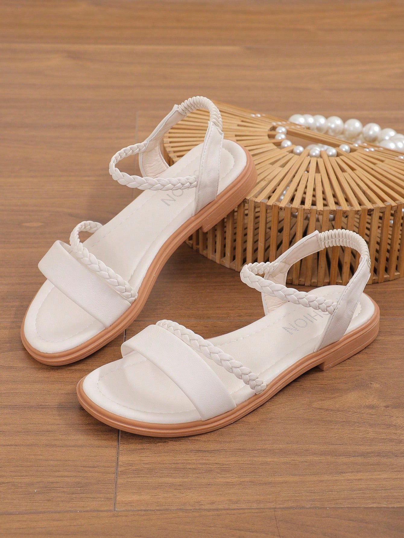 New Summer Flat Sandals For Teenagers, Soft Non-Slip Leather Sandals, Girls' Thick-Soled Sandals