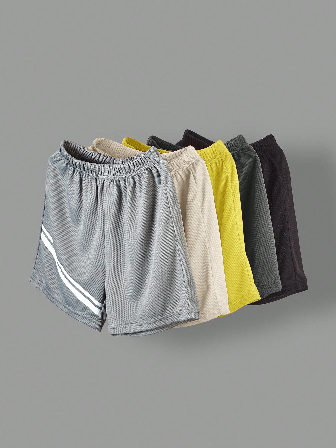 5pcs/Set Young Boy Casual Knitted Sports Shorts