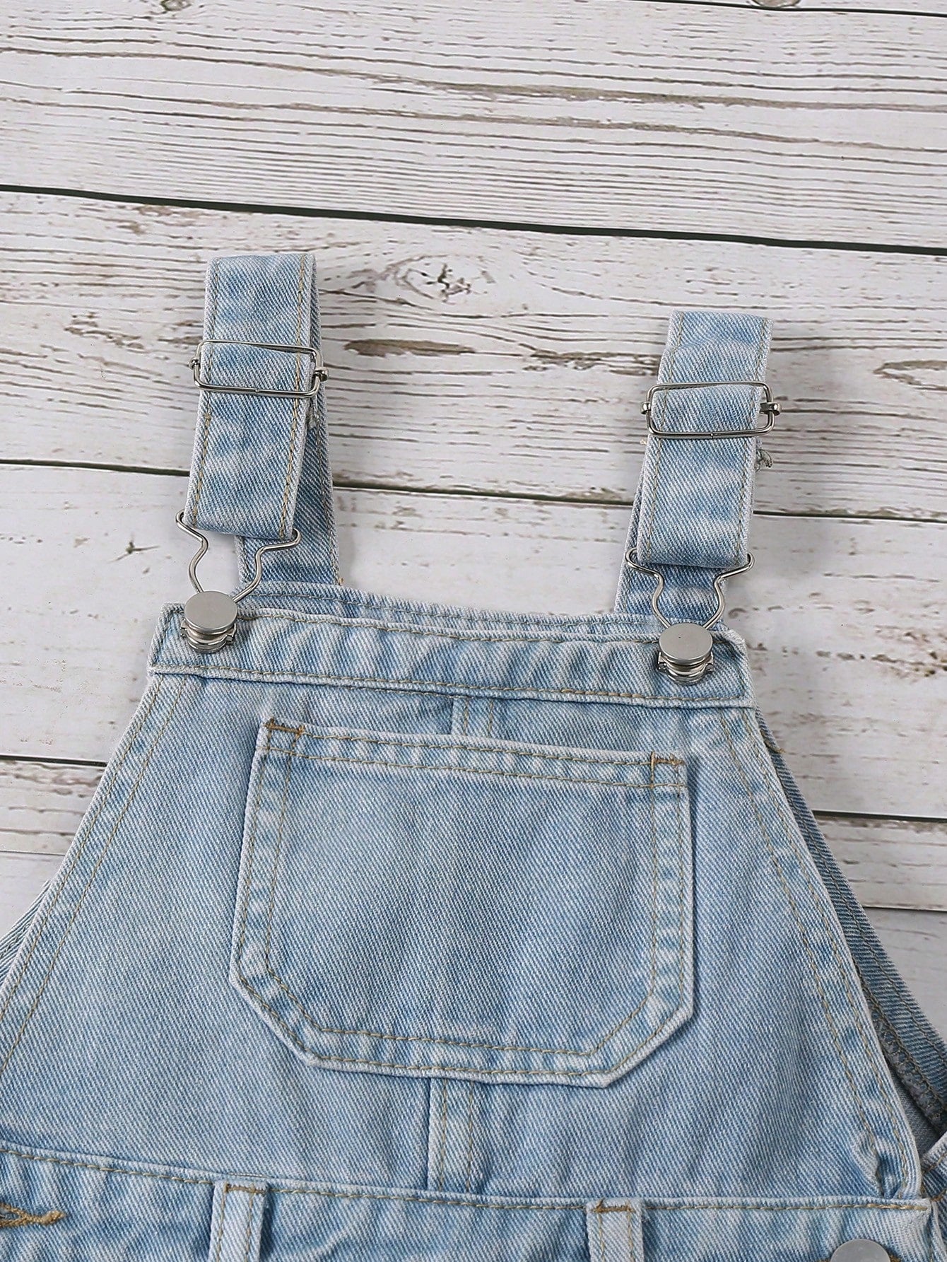 Young Girl Simple Solid Color Denim Overalls And Jumpsuits For Everyday