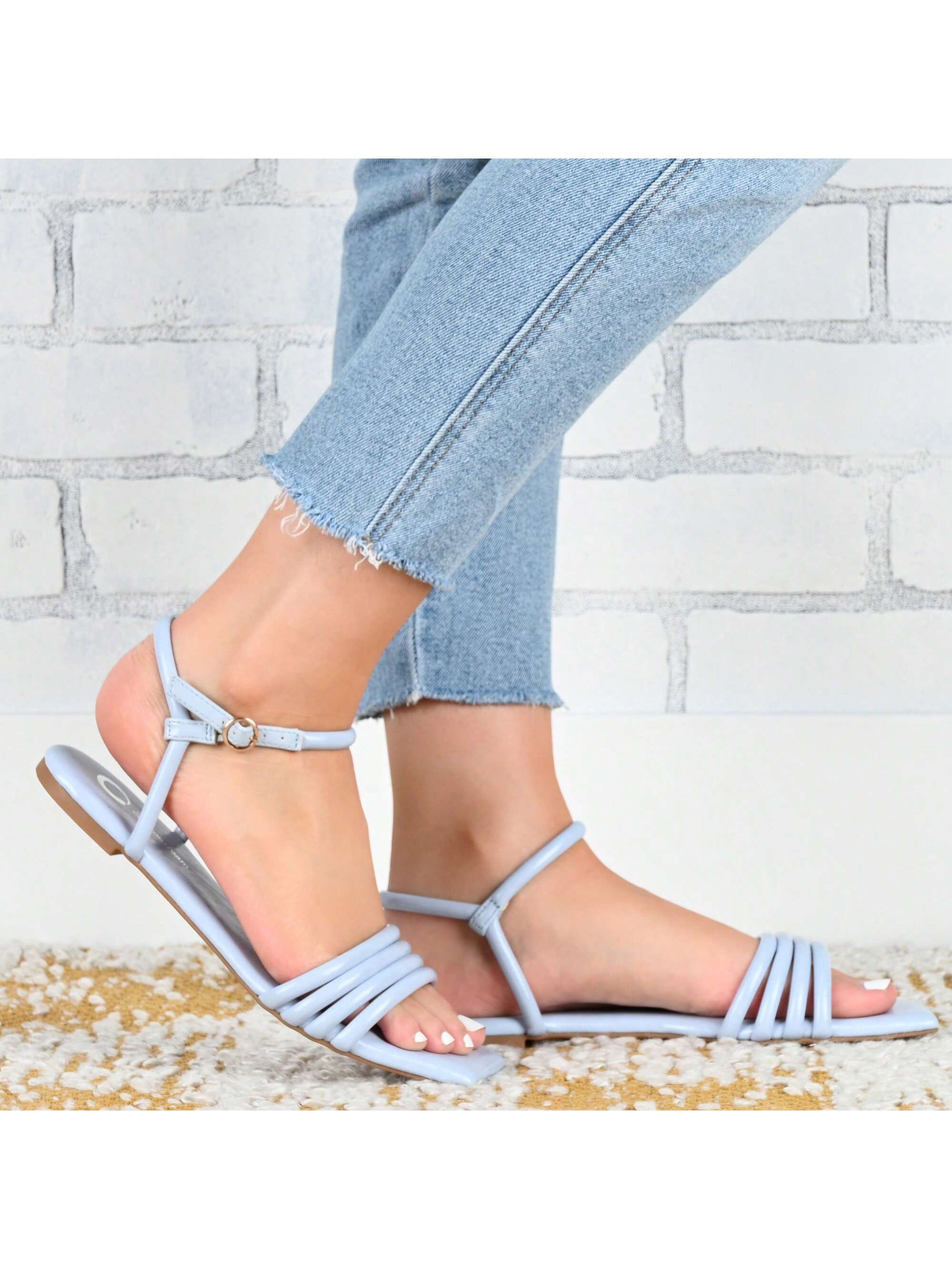 Womens Buckle Multi Strap Sandal