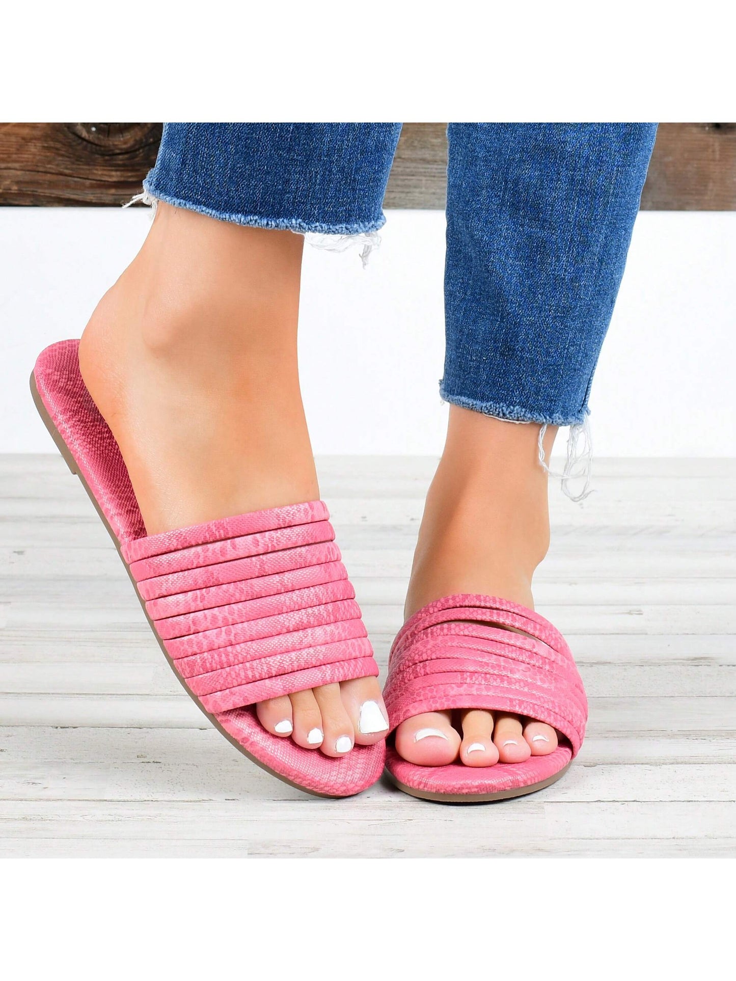 Womens Multi Strap Slide