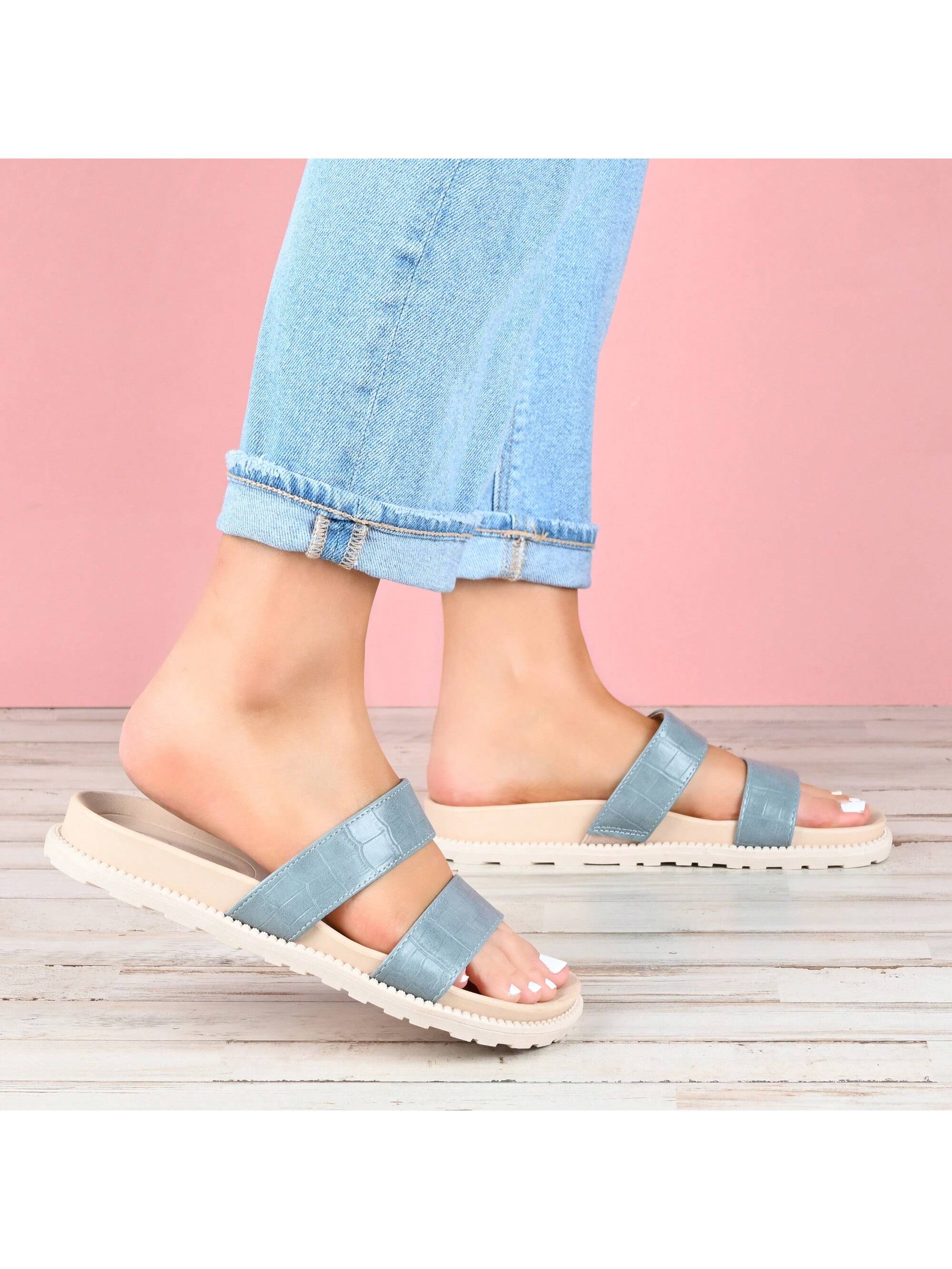 Womens Slide Flat Sandals