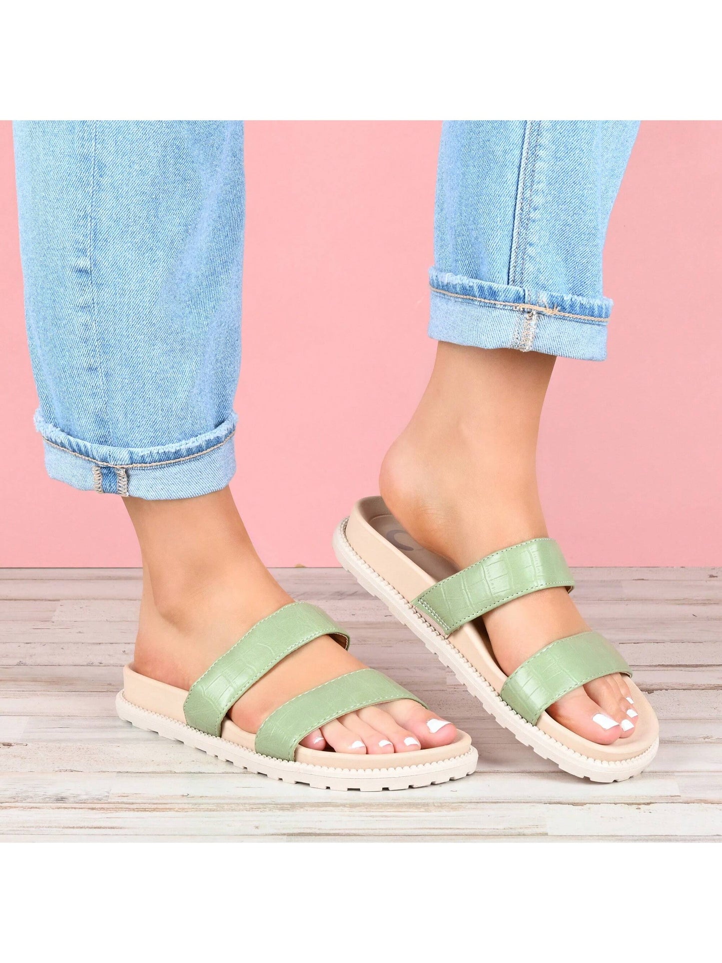 Womens Slide Flat Sandals