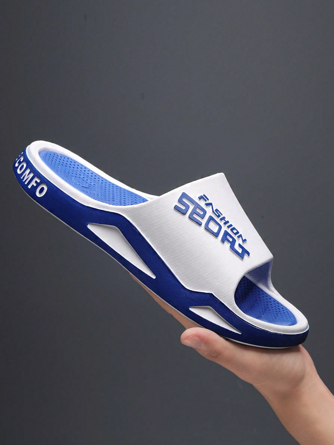 Fashionable Sporty Slippers, Unisex, Suitable For Outdoor Activities, Indoor Home Use, Bathroom Shower, Anti-Slip And Durable