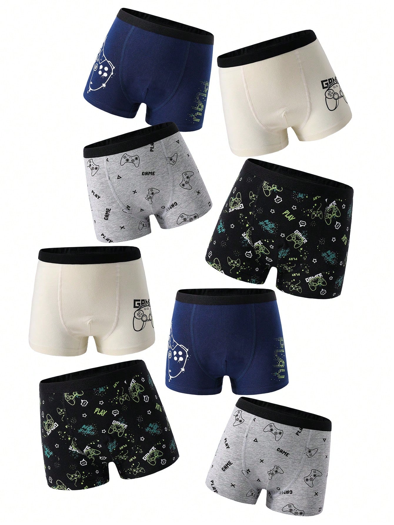 Young Boy Casual Gaming Machine Printed 8-Pack Boxer Shorts