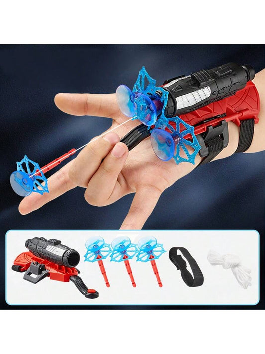 1pc Spiderweb Shooting Glove, Children's Superhero Role-Playing Set With Target Launcher, Pretend Play Costume, Birthday Gift (Link Configuration Without Glove)